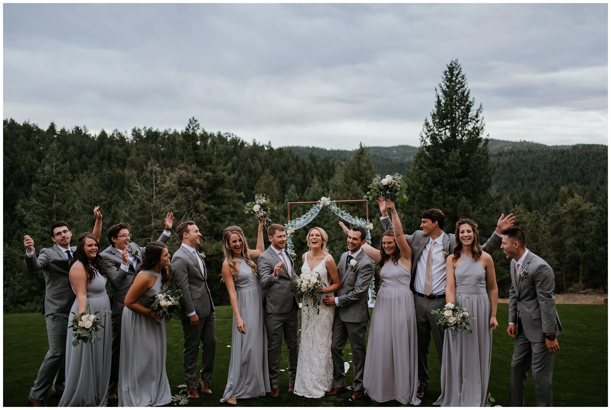 woodlands colorado wedding, bridal party photos, Colorado Wedding Photographer, Denver Wedding Photographer, Denver Colorado Wedding Photographer, Colorado Engagement Photographer, Small Colorado Wedding Photographer, Colorado Elopement Photographer, denver wedding photographer and videographer, Colorado wedding videographer, Denver wedding videographer, denver wedding venues, barn wedding venue