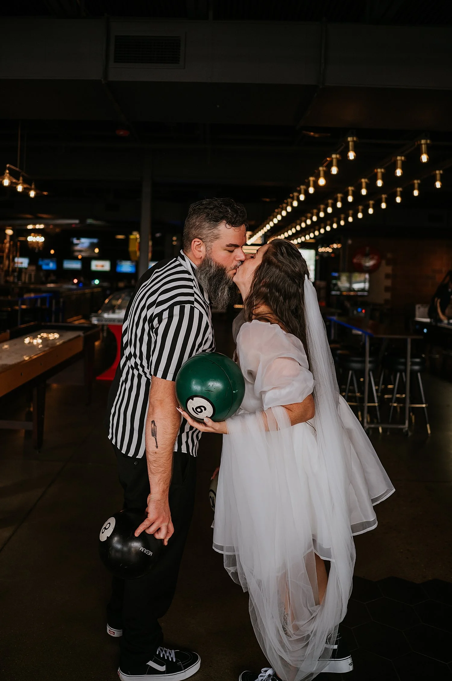 Claire + Jon | Arcade Engagement Session | Denver Film Engagement Photographer