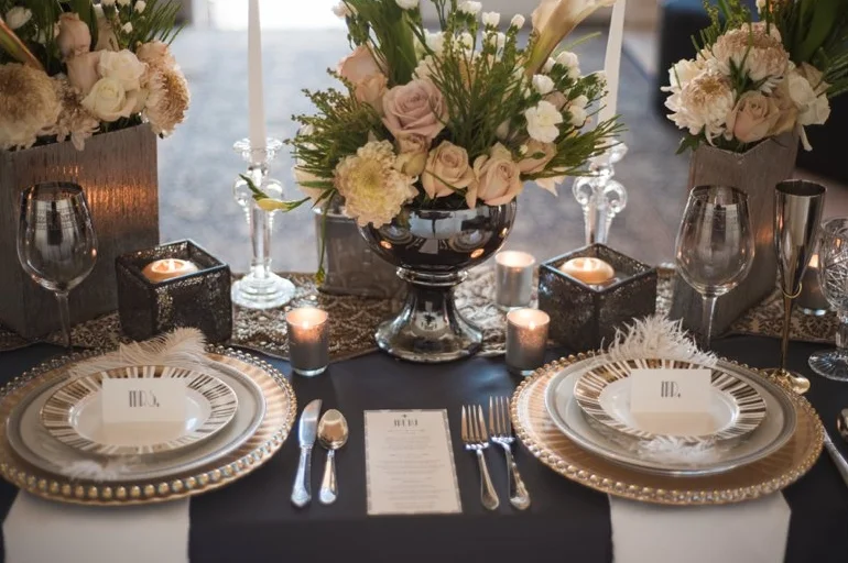 Great Gatsby Love: Stylized Wedding, Cuvier Club, La Jolla, California
