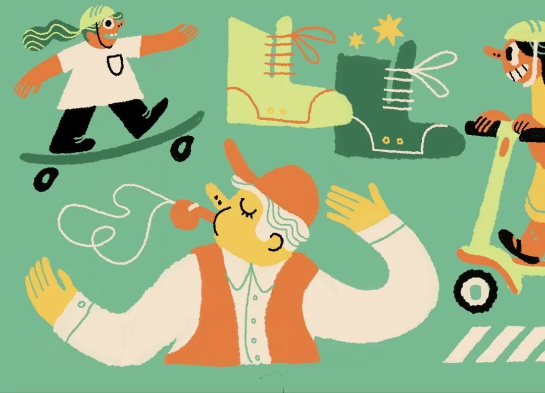 Here&rsquo;s some folks who love road safety that I made for STSWR last year. Look both ways!!