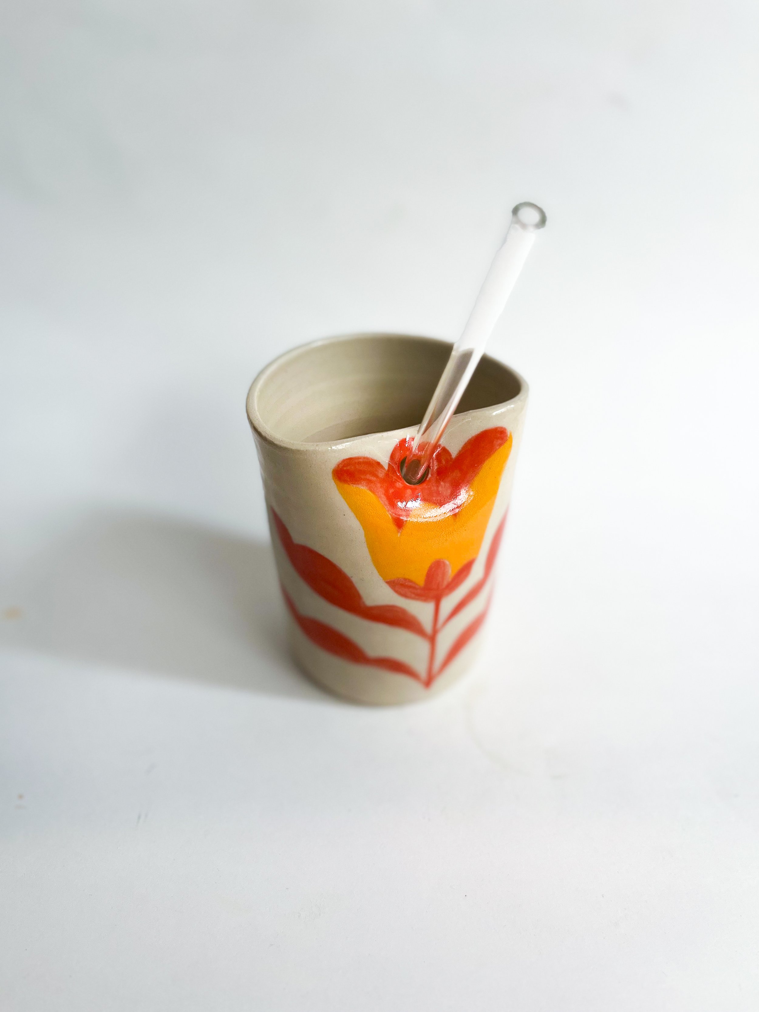 Tulip Straw Cup - Red