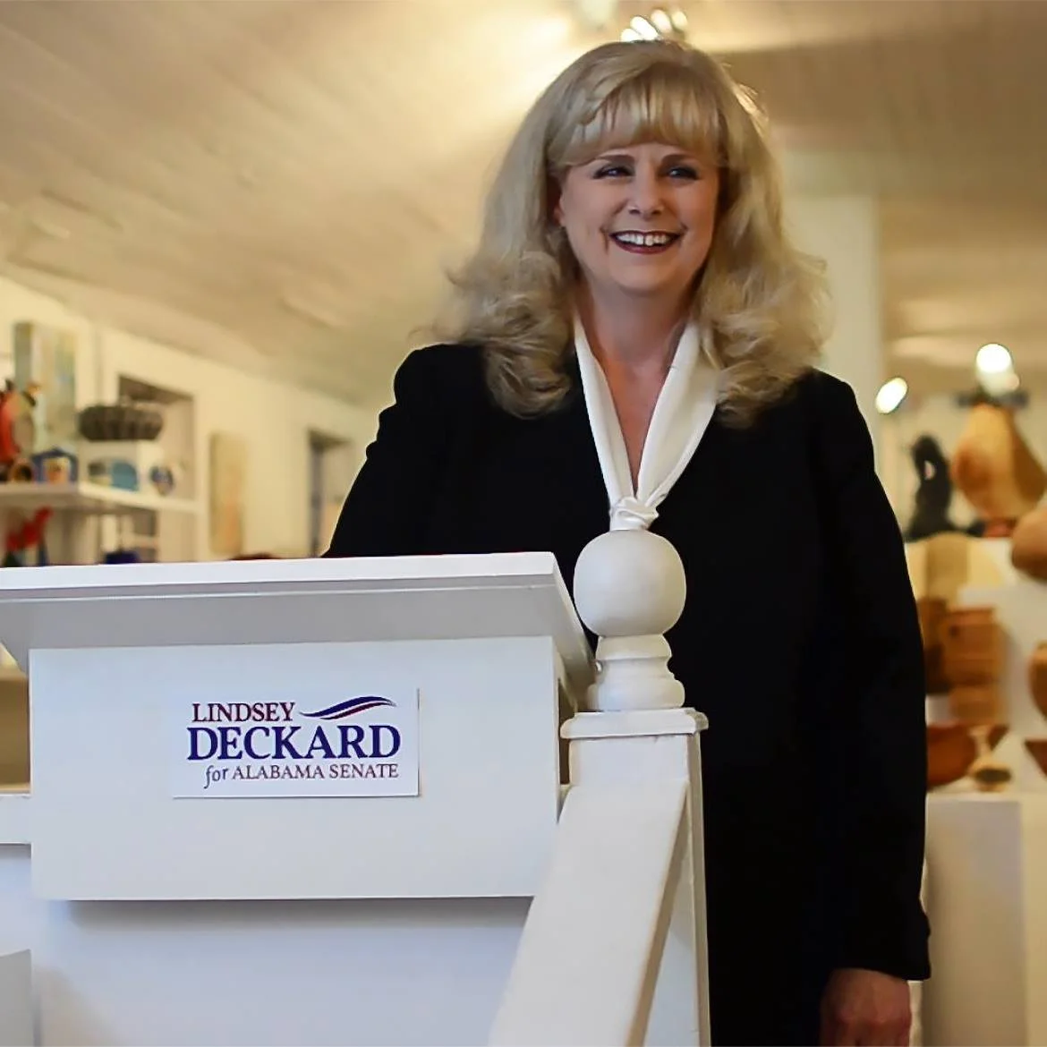 LINDSEY DECKARD Running for Alabama Senate District 16 Originally from Ashtabula, Ohio, I’m the first of ten children. We moved a lot when I was young; every step up the career ladder for my dad required our family to move to a new town, and often a new state. While moving was a lot of work for my mom, we kids loved the adventure of being in new places and meeting new people. Married in 1976, I am the proud mother of two beautiful people. My daughter Elizabeth is a successful certified financial planner and my son Zackary is a plumber and a decorated Marine Corps veteran who served two tours of duty in the Iraq war. I’ve lived in Alabama for 34 years; I moved here in 1984 because of a great job opportunity and have remained here because of work and good friends, and because I’ve become warmly attached to the beautiful State of Alabama. I attended the University of South Florida and earned a B.S. degree in Microbiology in 1984. I chose microbiology because it was complex and interesting and the course-work offered the kind of training that would lead to a good job and a career that could support my family. My first professional job was with Southern Research Institute; I worked as a scientist and program manager at both SRI and UAB for 30 years. Early in my career, it was my great privilege to work as a government contractor for the U.S. military; in later years my work focused on bio-medical research. I was fortunate to have had an opportunity to make a number of contributions in the areas of national defense, environmental research and biomedical research. Early on as a scientist I became proficient in running a business. Most people don’t recognize that science is a business, but it is very much an entrepreneurial venture. In order to be successful, a scientist not only needs to be skilled in producing a desirable scientific work-product, they must also be skilled in sales and marketing and in developing business proposals with ideas that will generate knowledge and that can solve various problems. And as with any business, scientists are as accountable to their clients as any other viable business in the marketplace.
