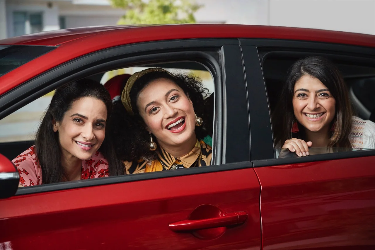 Squinters stars Andrea Demetriades, Rose Matafeo and Susie Youssef. Photographer: Toby Burrows