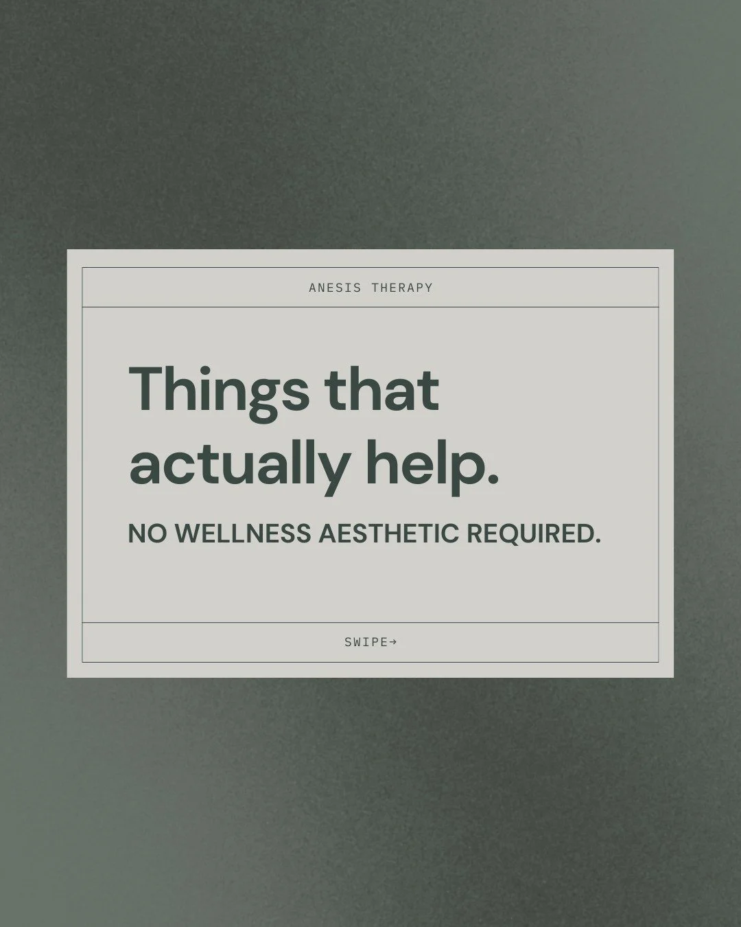 Wellness culture will try to sell you something. This isn't that.
Swipe for a few real things that help when the days are long and the energy is gone: no aesthetic required.