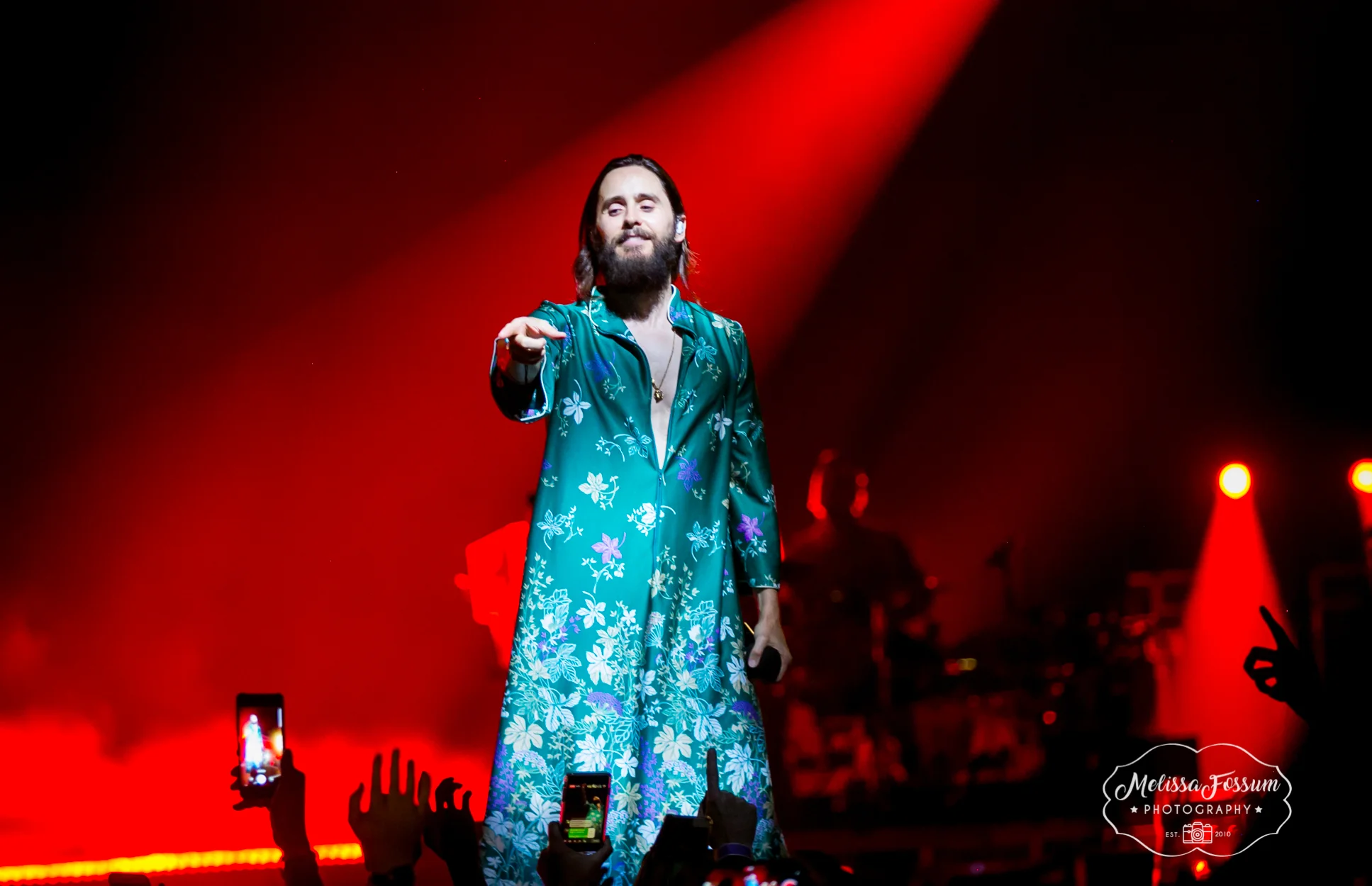Jared Leto connects with the audience.