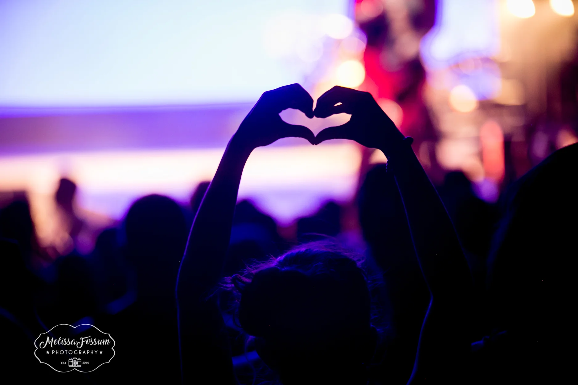 A fan shows her love.