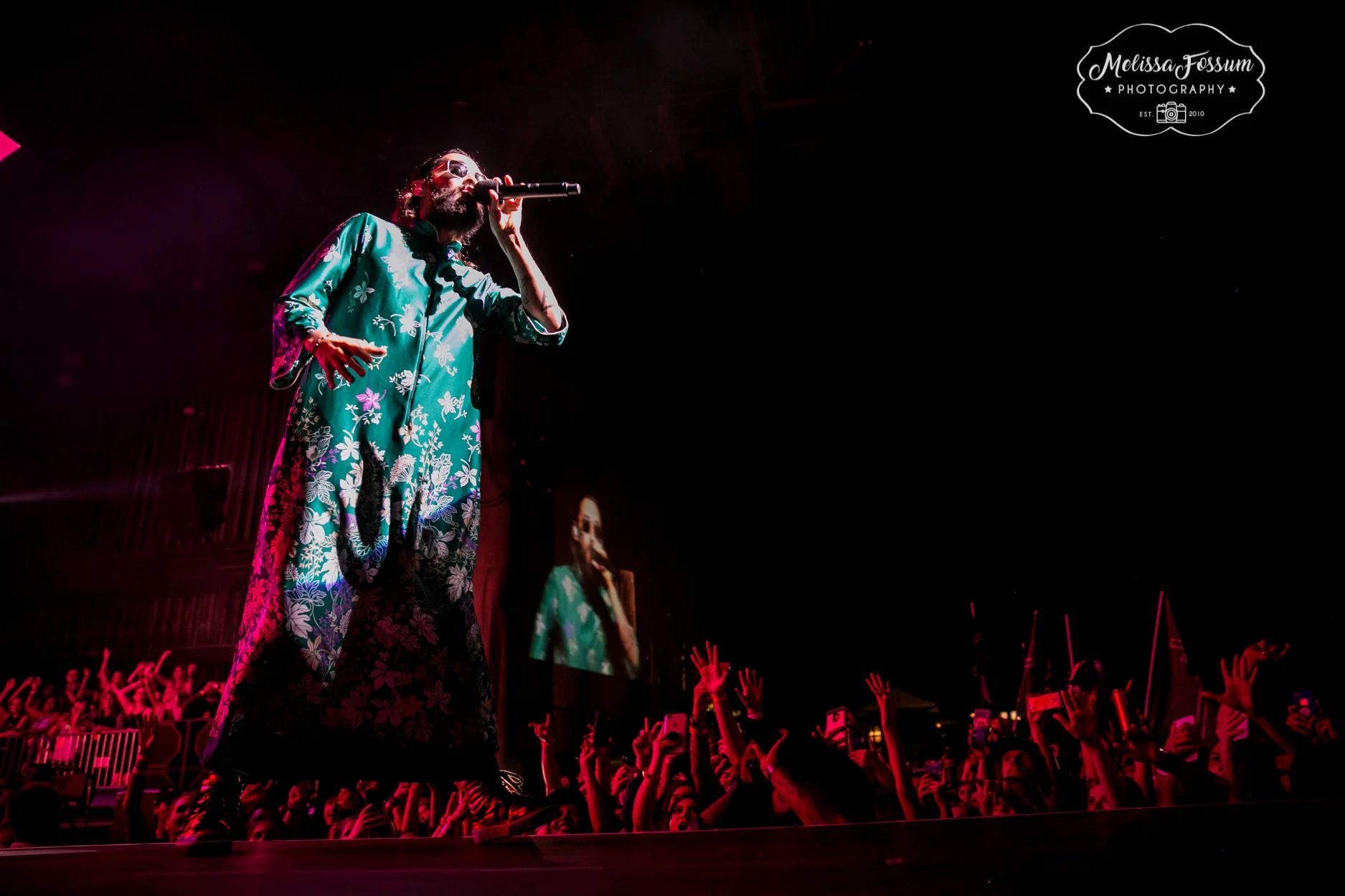 Jared Leto makes good use of the catwalk.