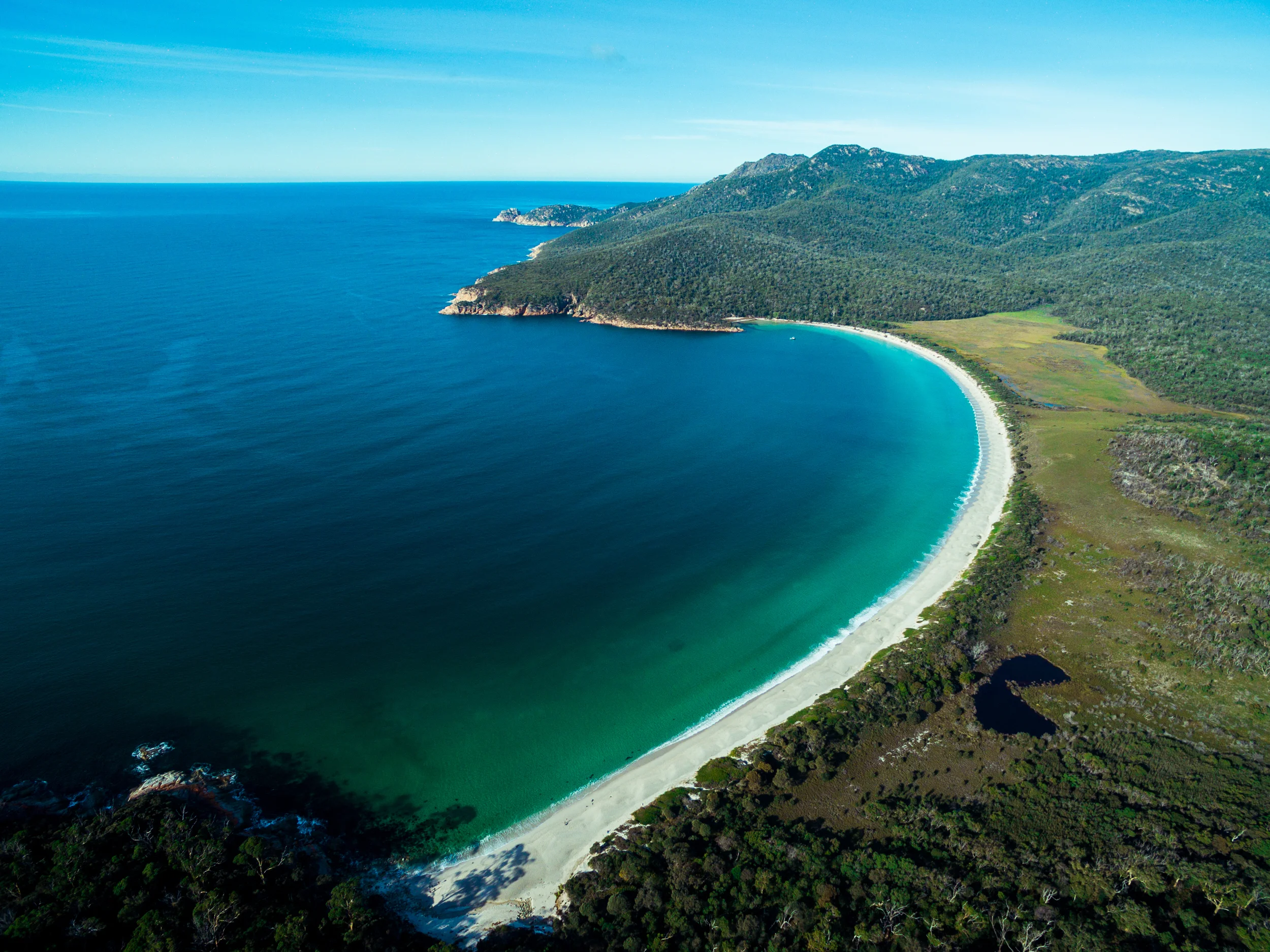 Wineglass bay is considered as one of the top 10 wildest beaches in the world. It is not an easy walk, and with a lot of tourists going uphill with you at the same time. Even in winter, it was fully packed. However, A Tasmanian trip without the walk in the wineglass bay is incomplete.