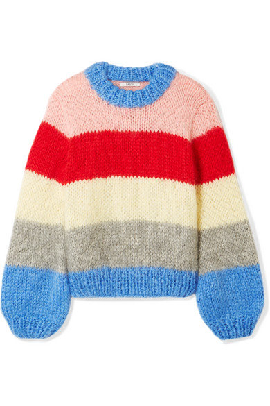 Ganni sweater via Net-a-porter. I'm becoming increasingly obsessed with Ganni and love that this piece allows the warmth of a sweater without the feeling of "shit I have to wear another sweater and it's April". 