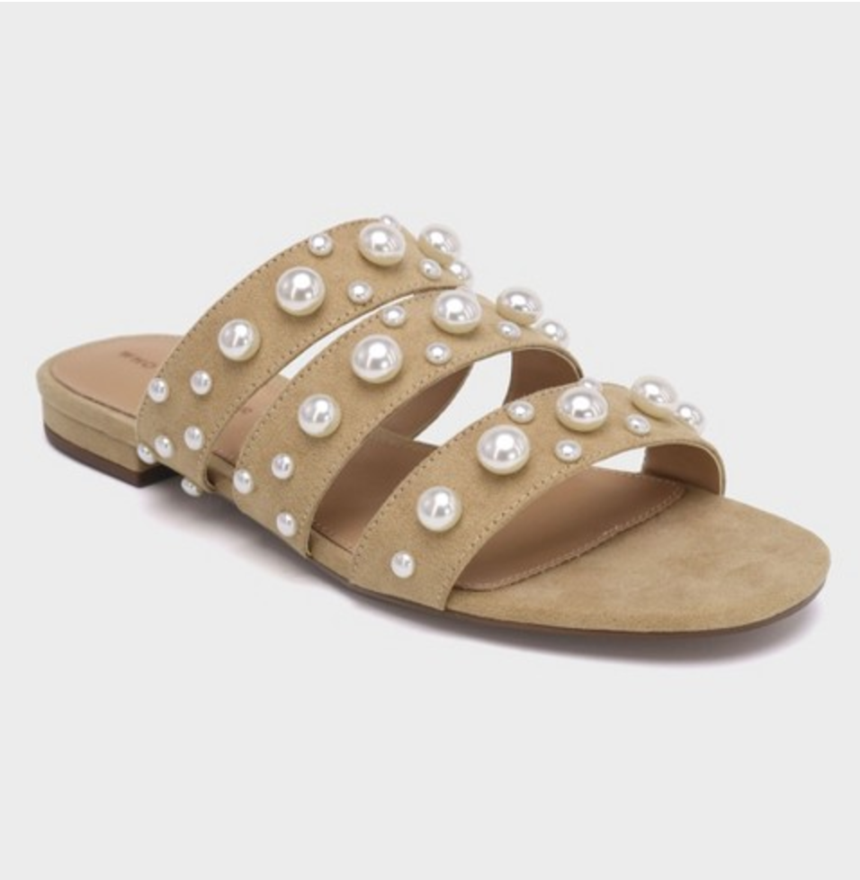 Neutral pearl slides, $35