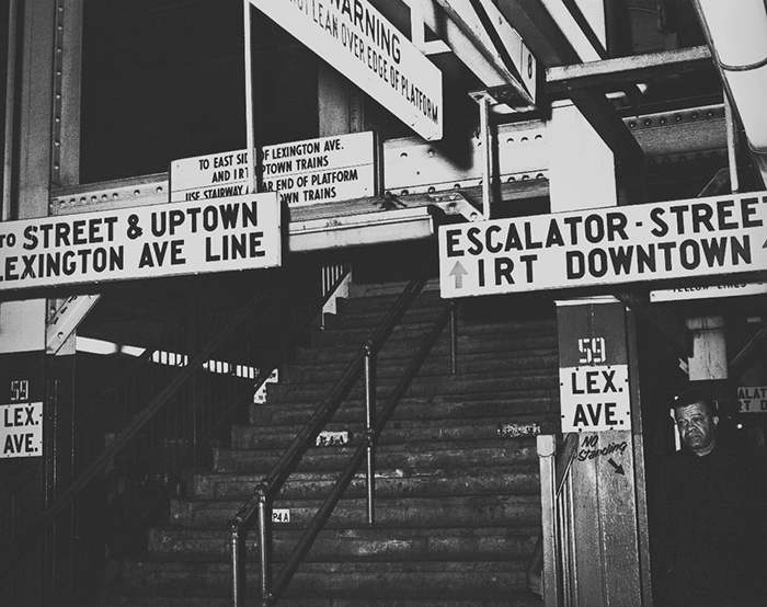 1968年紐約地鐵指標原始設計,圖片出自 New York Transit Museum.