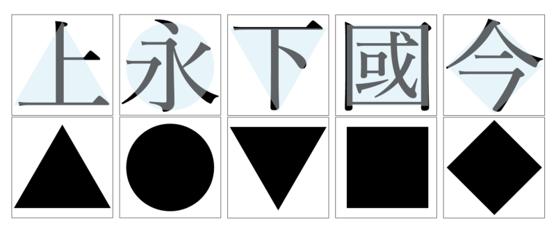 字體設計第一課課題:幾何圖形調整練習
