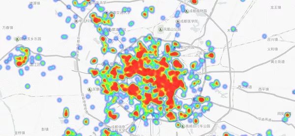 / 熱力圖:串串香在成都的分布 /