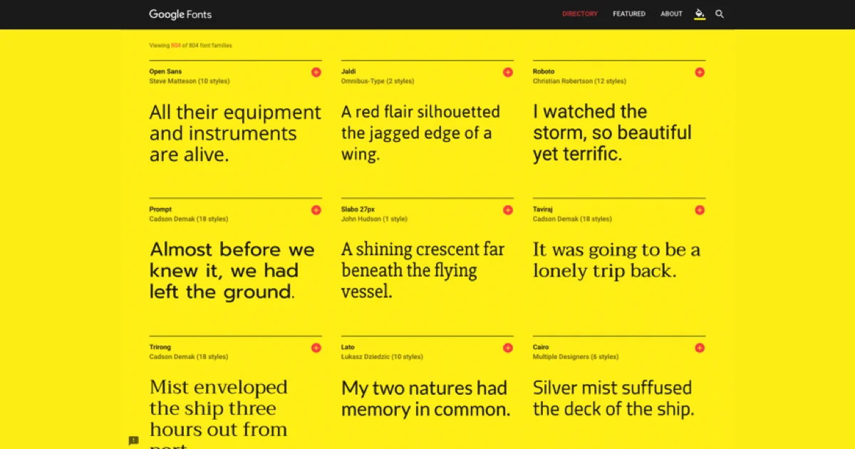 Google Fonts 網站全新設計,免費下載八百種英文字型