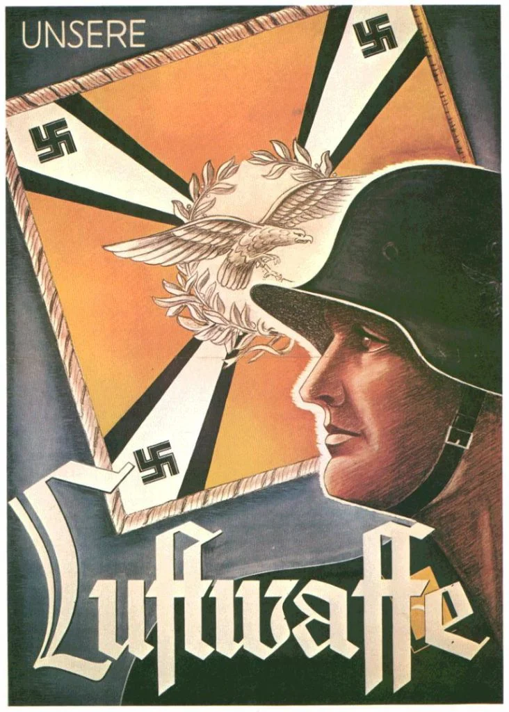 Fraktur經常被使用在德國納粹的文宣裡。圖片來源:Nazi propaganda