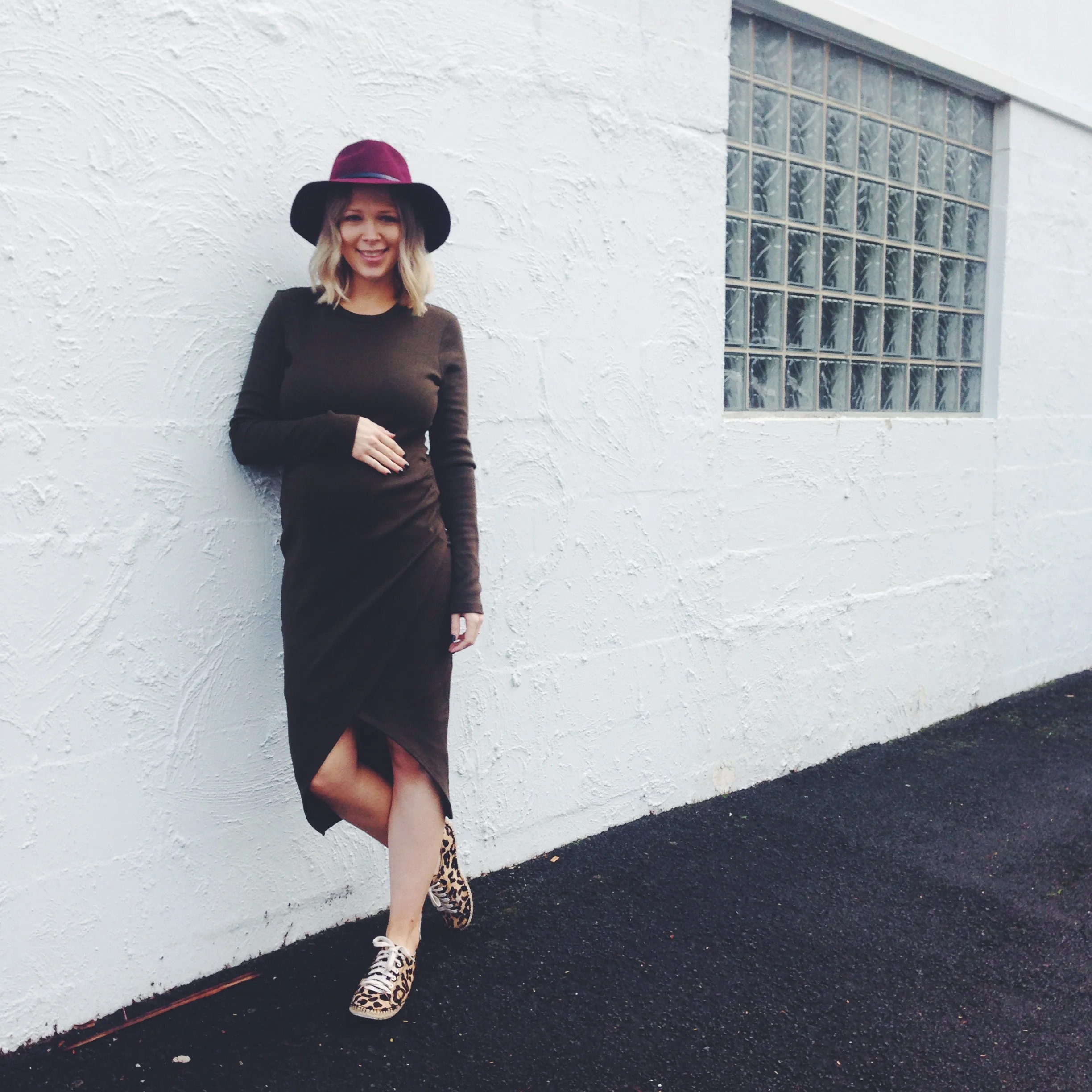 Dress: Viktoria & Woods, Toscani; Fedora: Sportsgirl; Sneakers: Seed Heritage