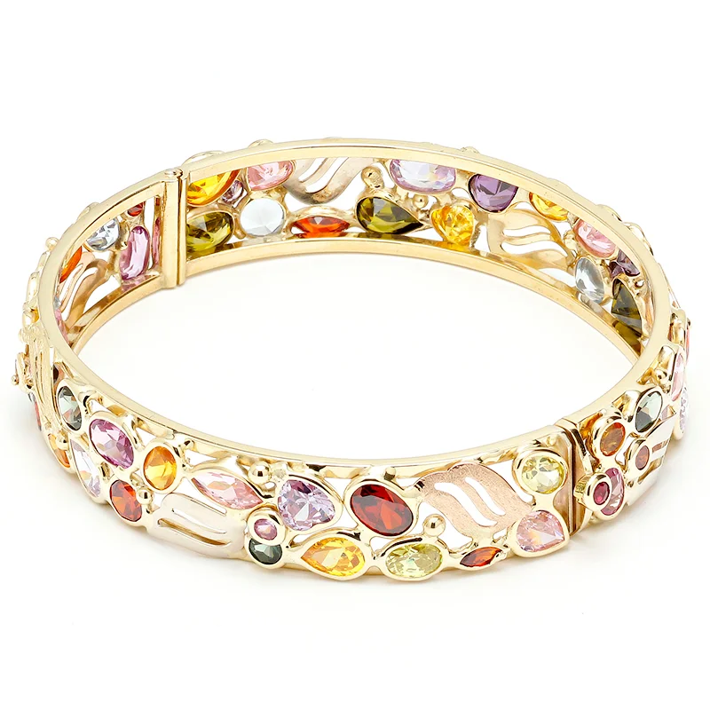 Vintage Italian Multicolored Gemstone Bracelet by AVprophoto
