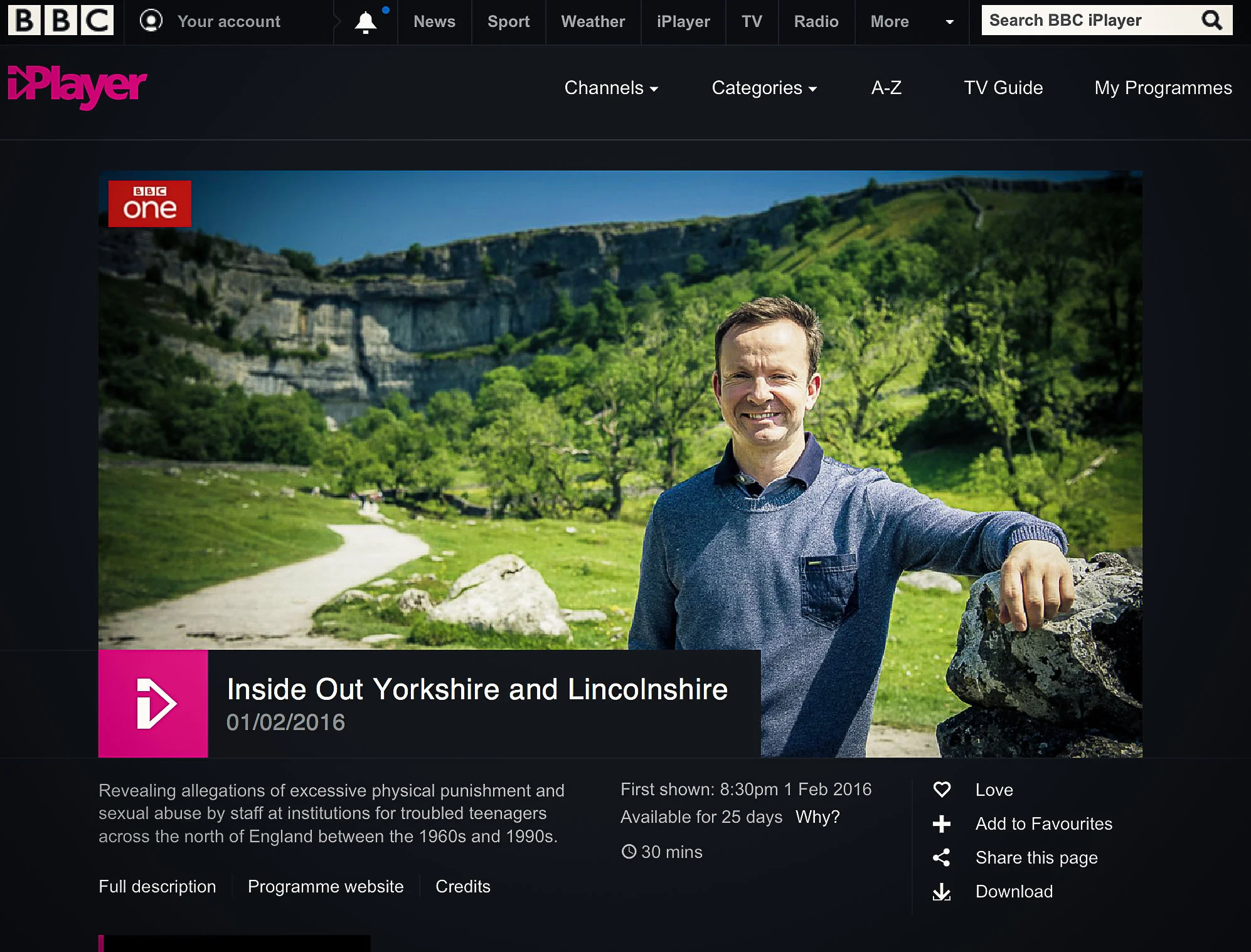 this is a photo of BBC iPlayer Paul Hudson - weather show