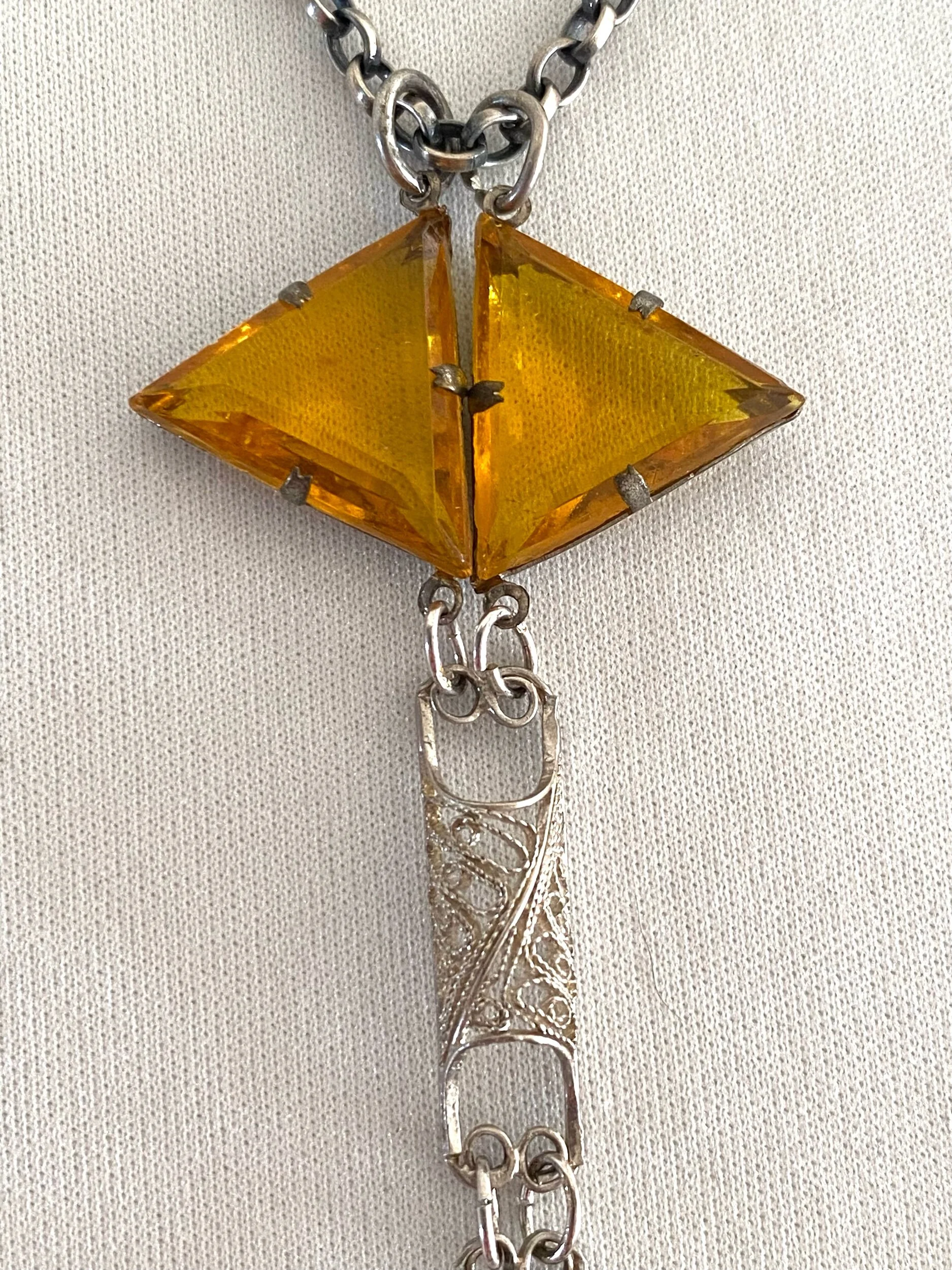Cut glass hotsell necklace vintage