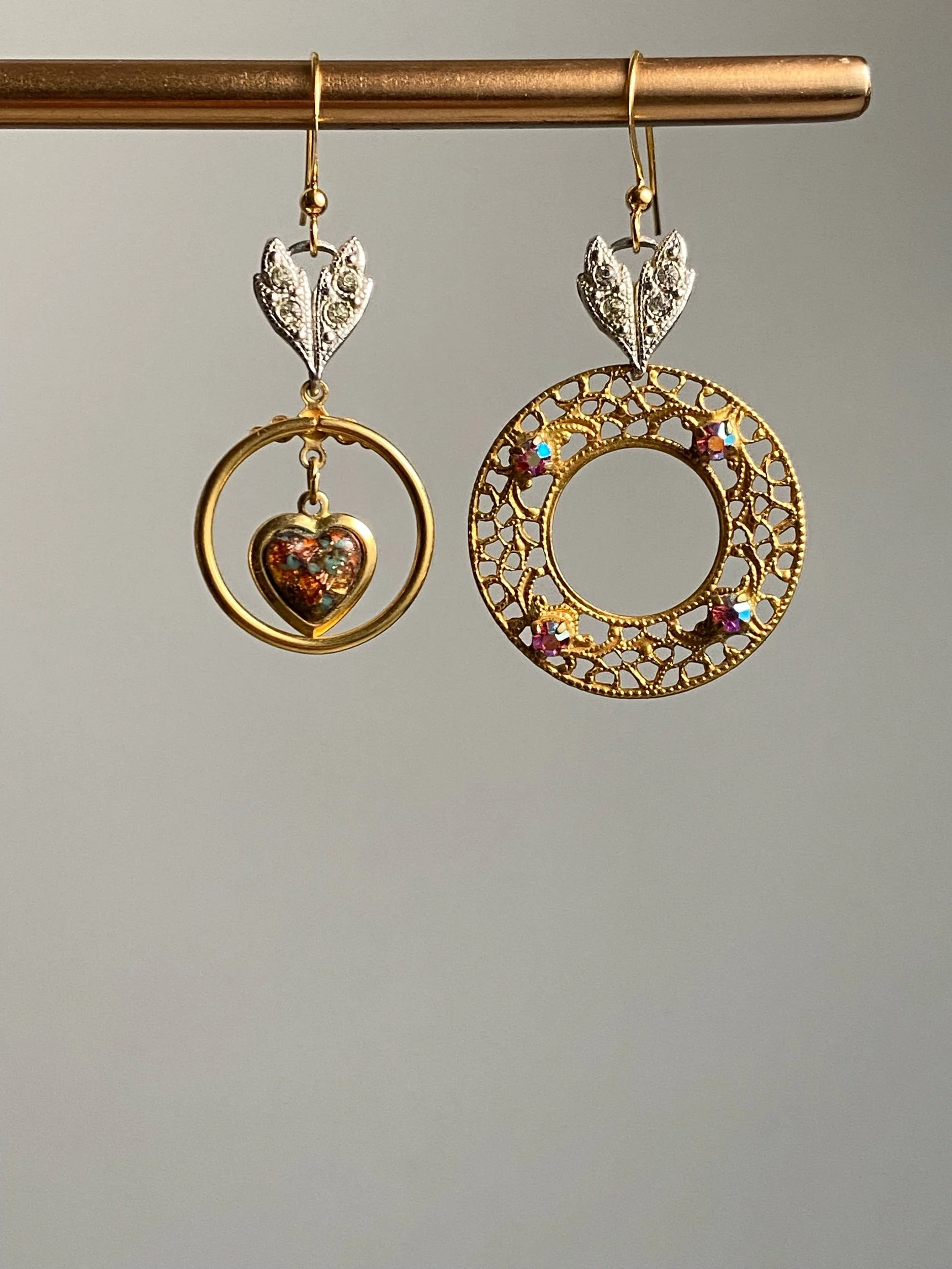 Odd sparkly earrings