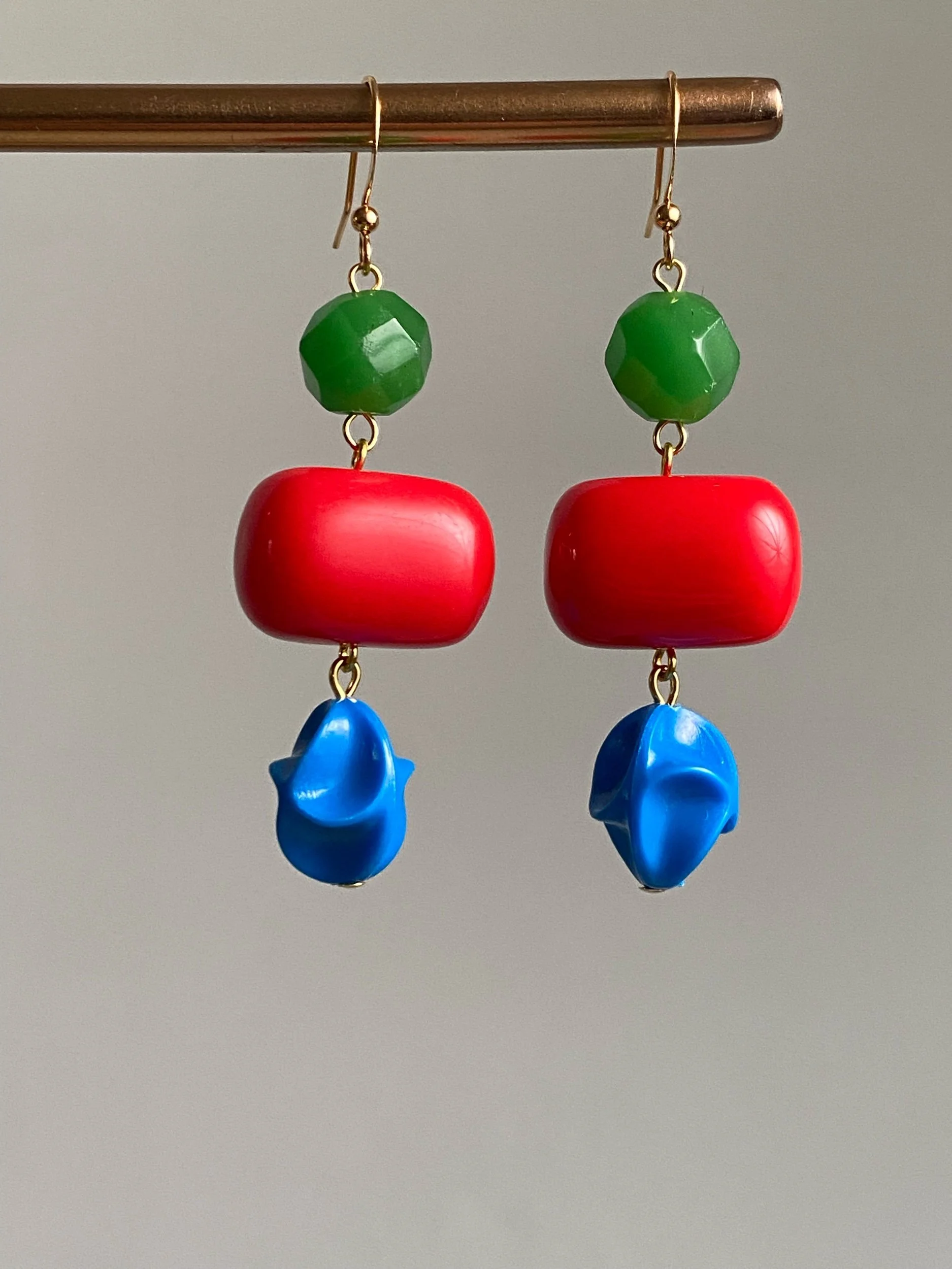 Chunky primary colour earrings