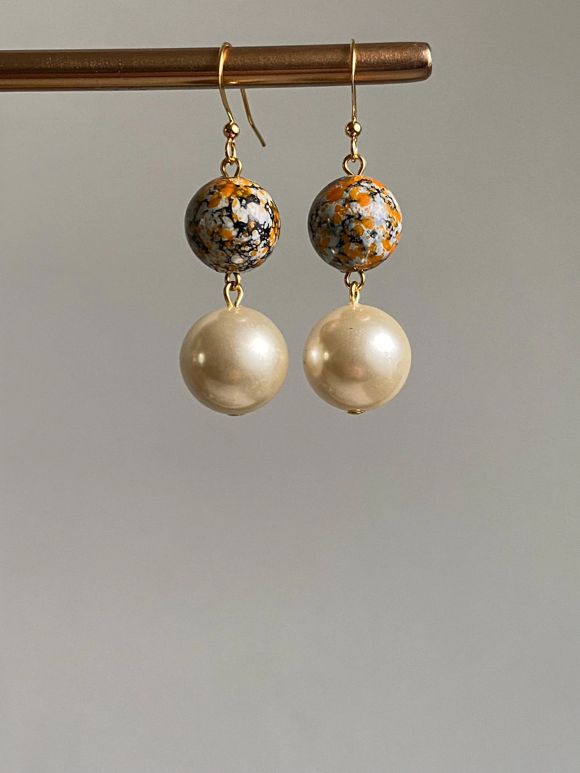 Pearl bauble earrings
