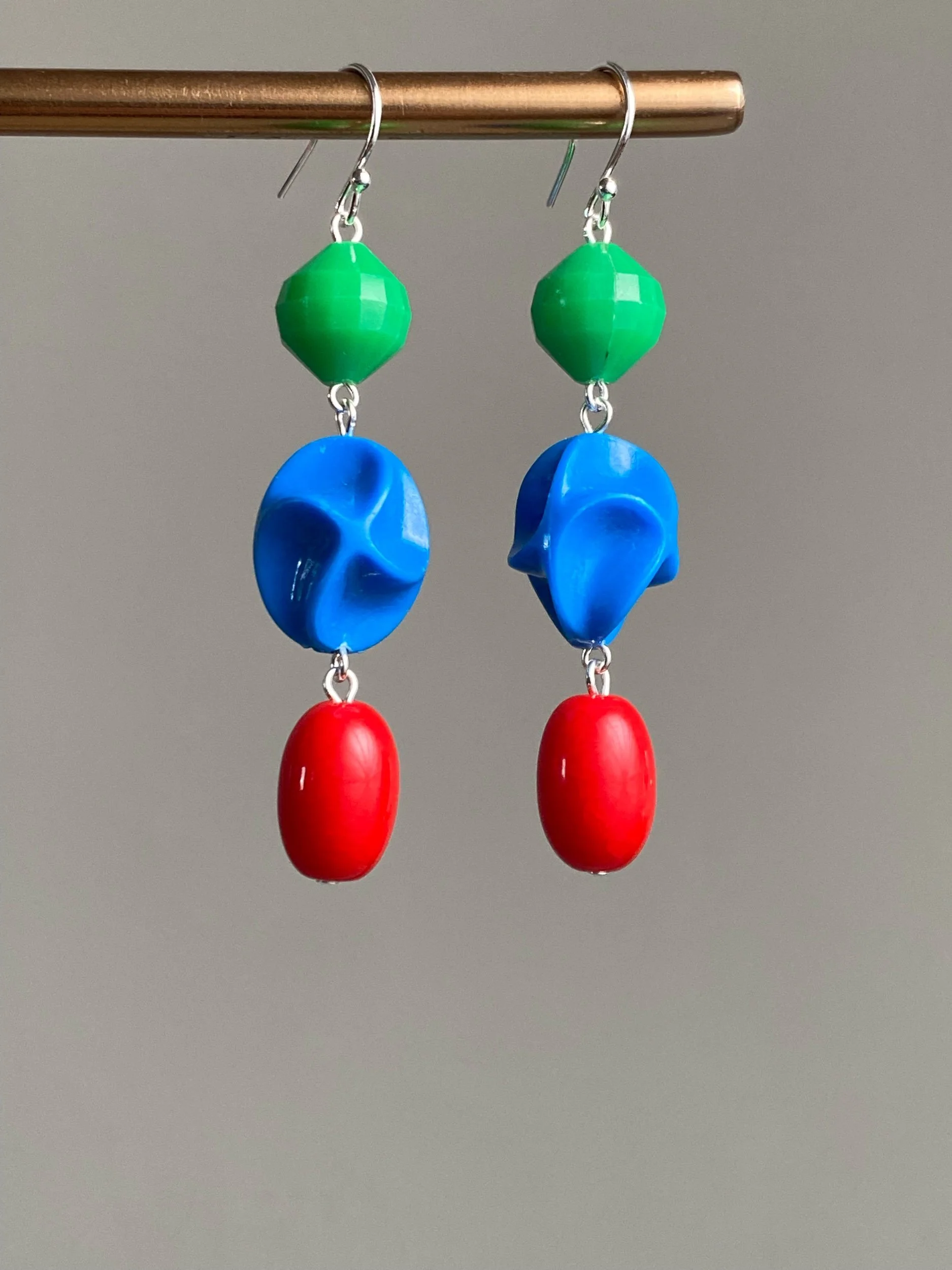 Chunky primary colour earrings: You choose