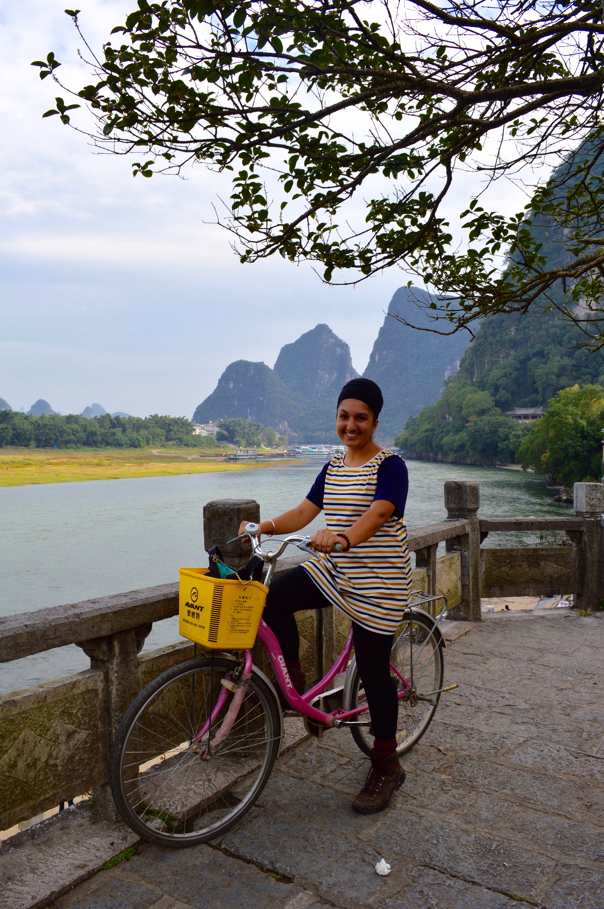 Cycling around Yangshuo County.