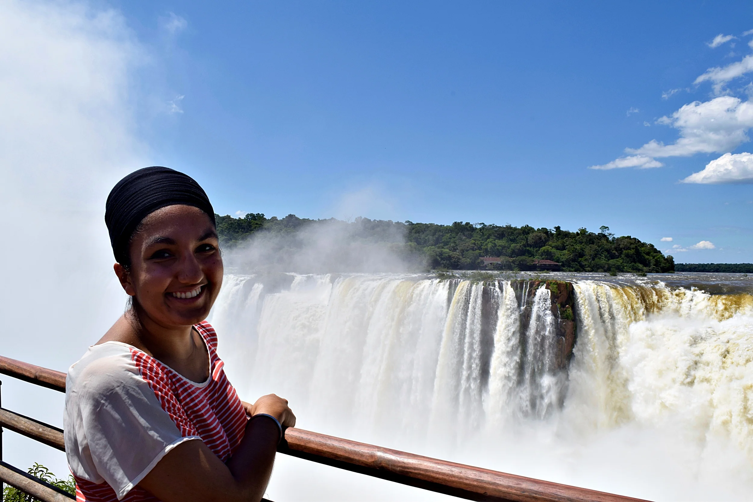 Enjoying the view at Gargantua del Diablo, Iguazú Falls.