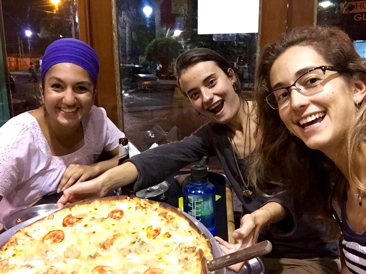 Way too excited for our pizza!
