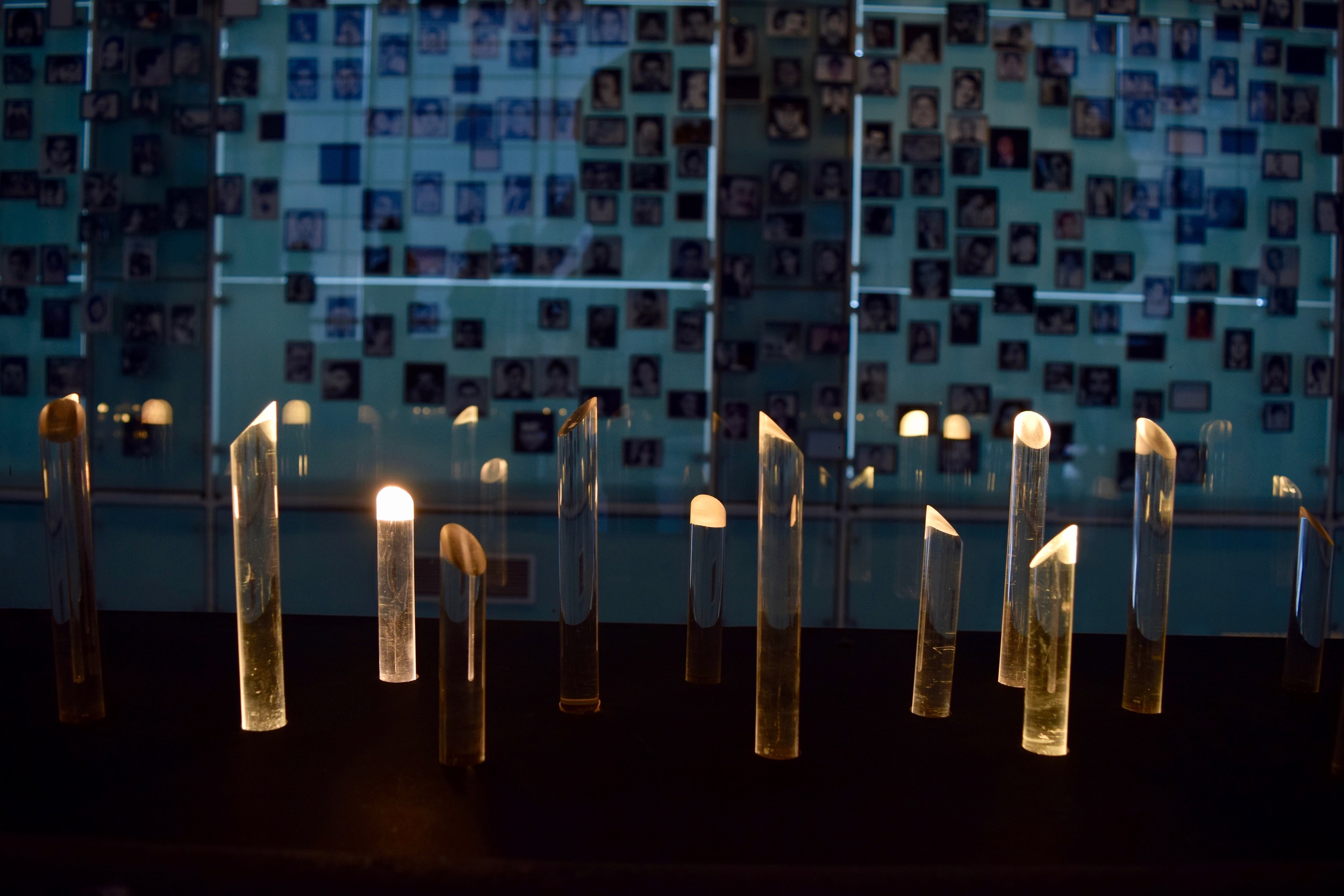 A permanent candlelight vigil for those who lost their lives during the Pinochet dictatorship in Chile, a dictator put in place by the United States government.