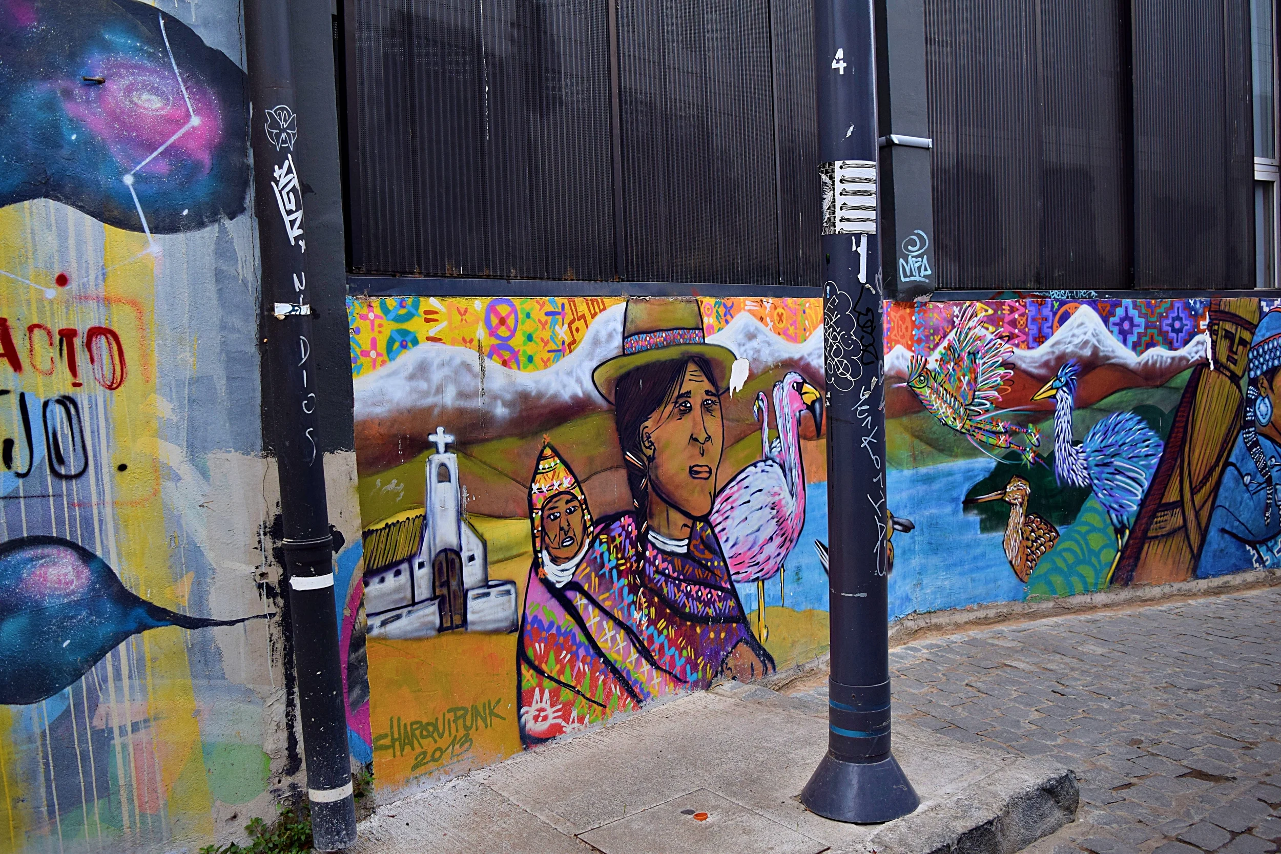 You'll be hard-pressed to find a wall not covered by a mural in Valparaíso. Photo Credit: Harnoor Singh