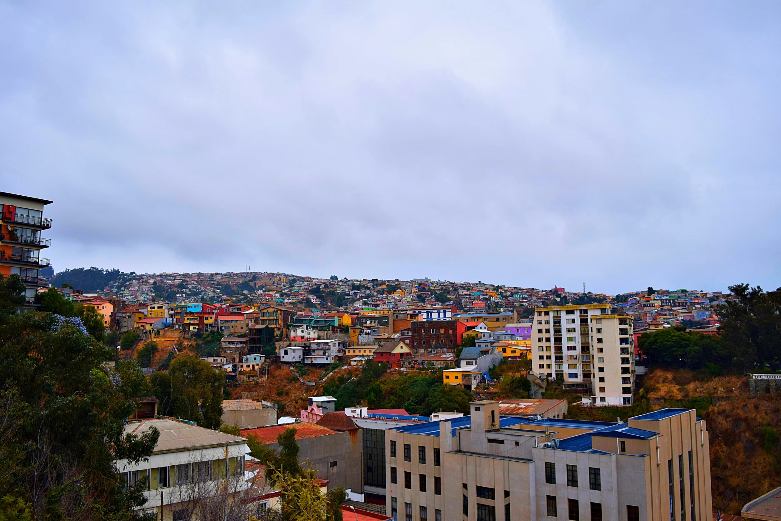 The houses of Valparaíso are known for their bursting color, originally painted with leftover paint from the boats of the sailors who settled the area.