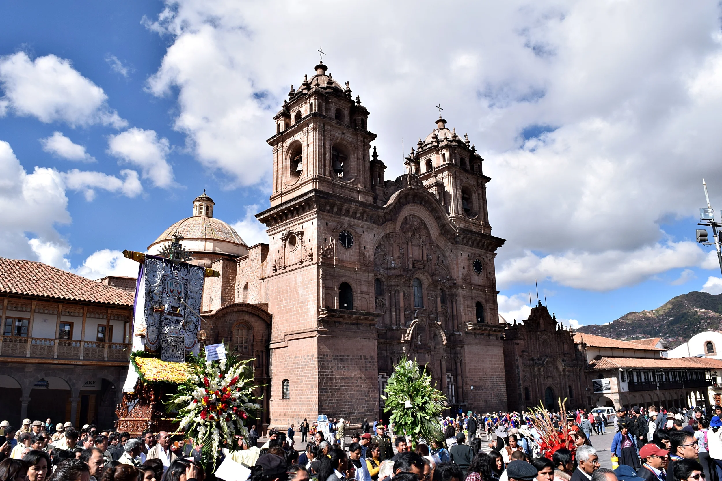 Latin America's livelihood is best demonstrated through this: on any given day, you can walk outside and be greeted by a celebration in the streets. Plaza de Armas, Cusco.