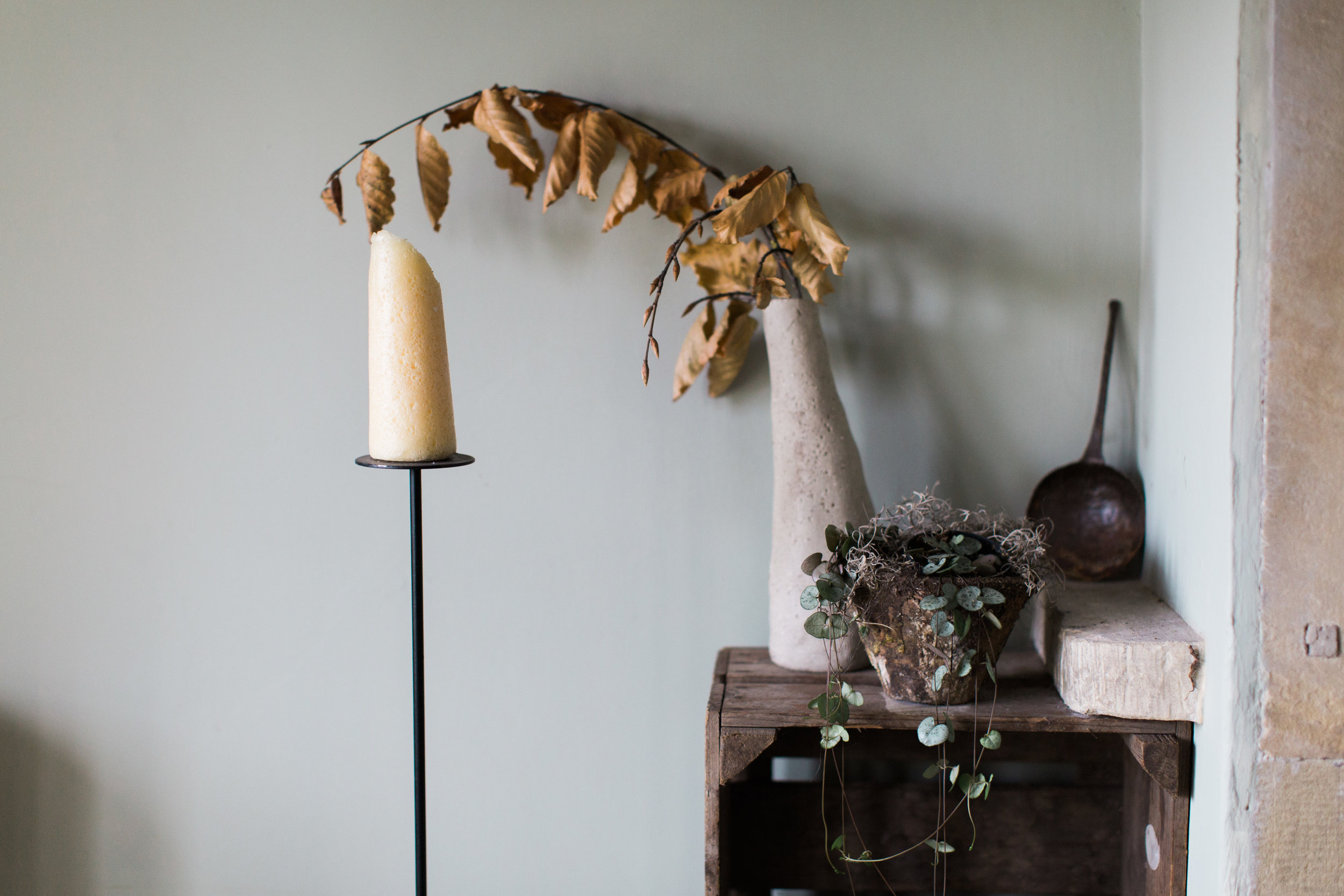 candles and beautiful vases
