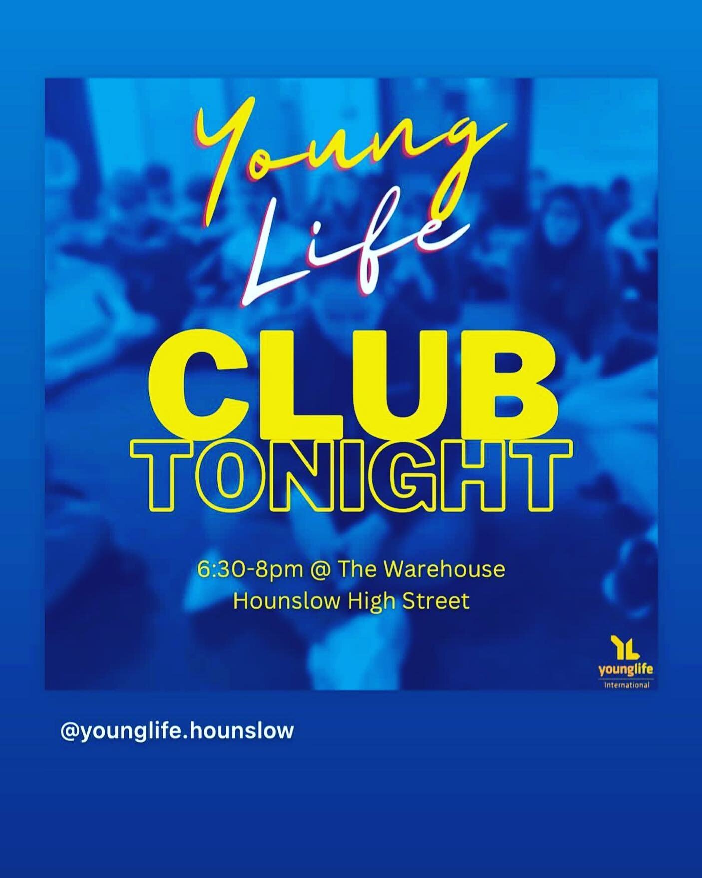 YOUNG LIFE YOUTH JAM
Tonight 6:30pm

#hounslow #heathrow #westlondon #youthwork #londonboroughhounslow 

@hounslowcouncil 
@theartscentrehounslow 
@treatycentre