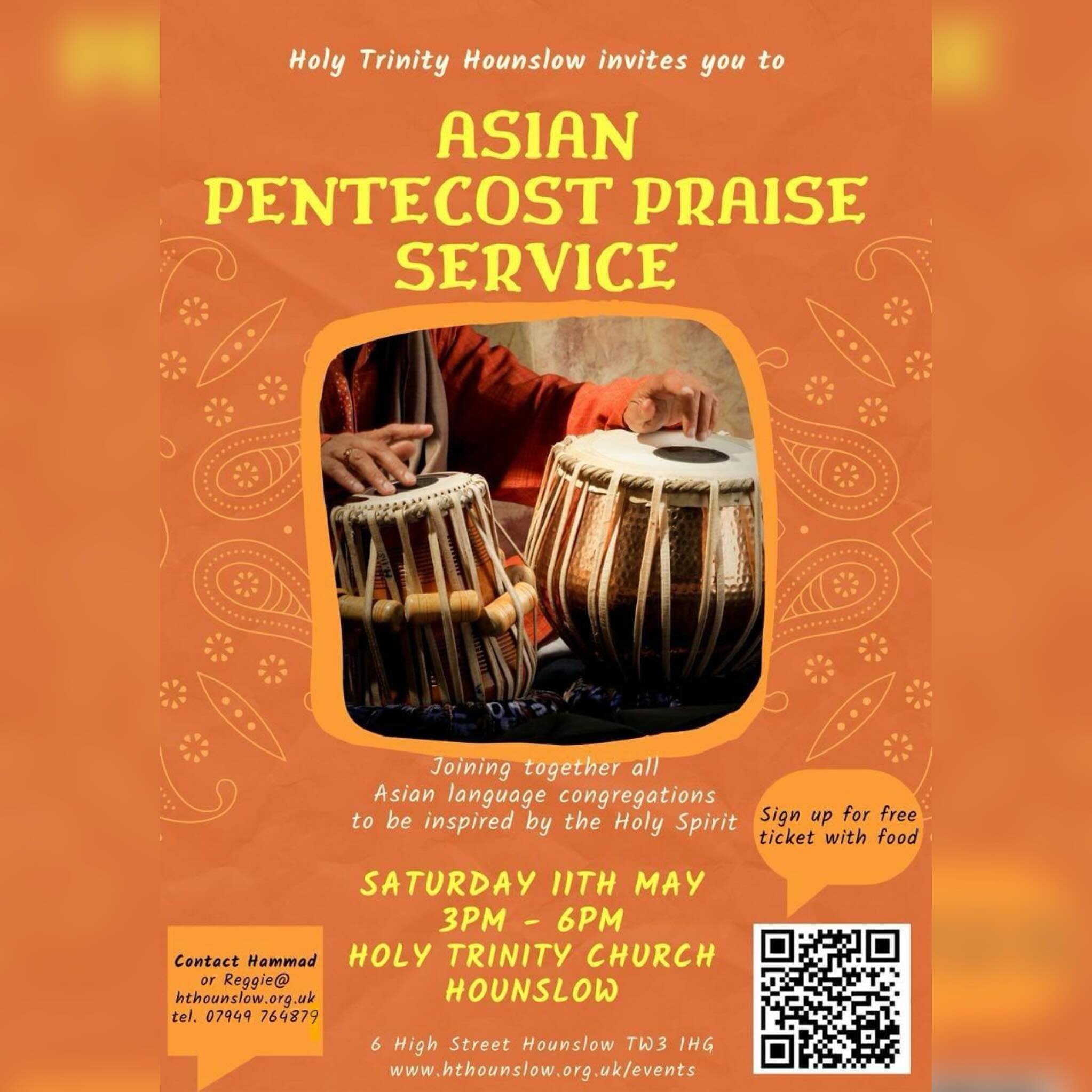 Holy Trinity Church invites you to the Asian Pentecost Praise Service 
joining together Asian language congregations to be inspired by the Holy Spirit as we prepare for Pentecost.

Please sign up in our website if you wish to attend as we will be ser