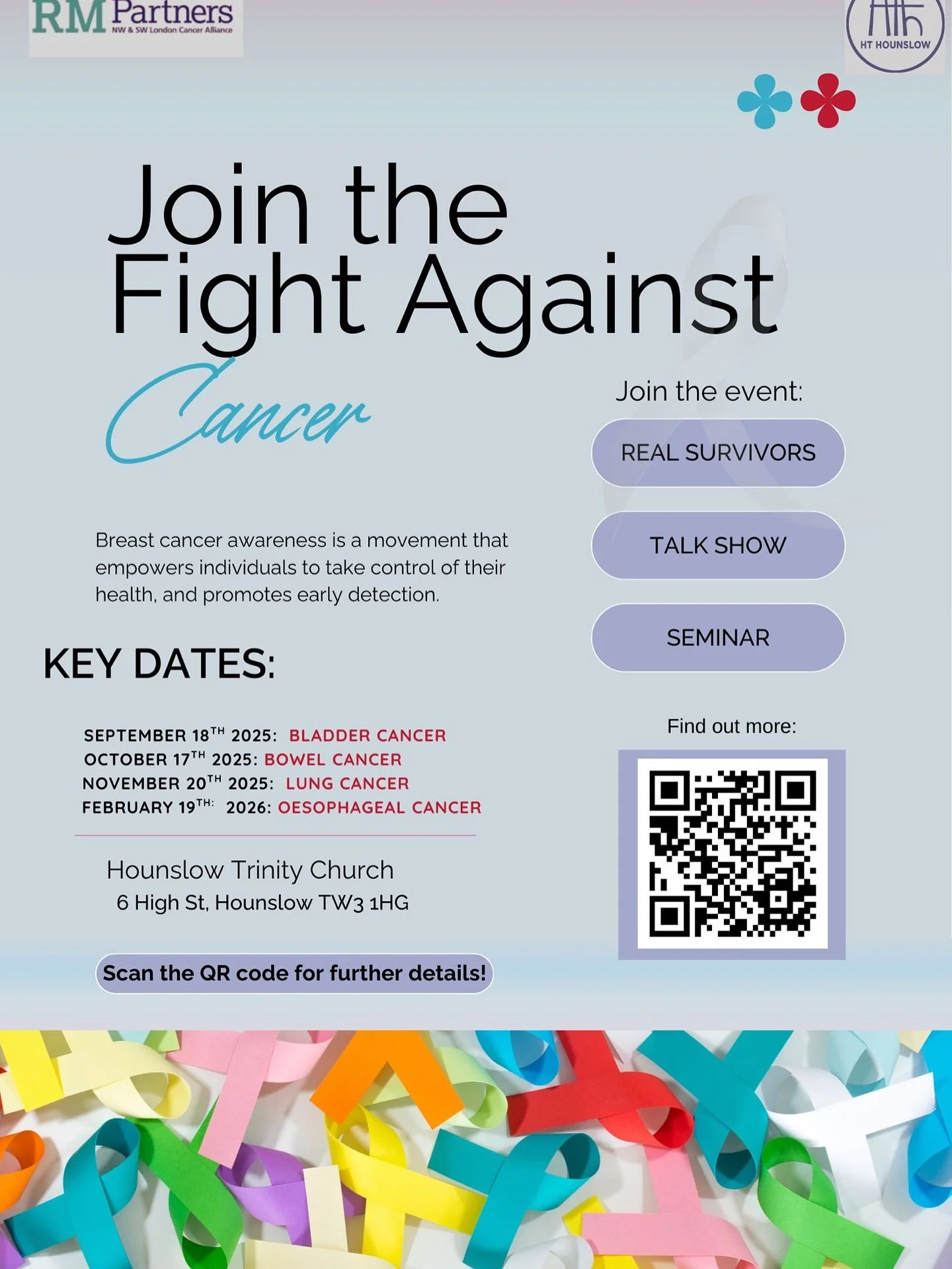 Join us at Holy Trinity, Hounslow  on Thursday 18th September, 11am-3 pm
