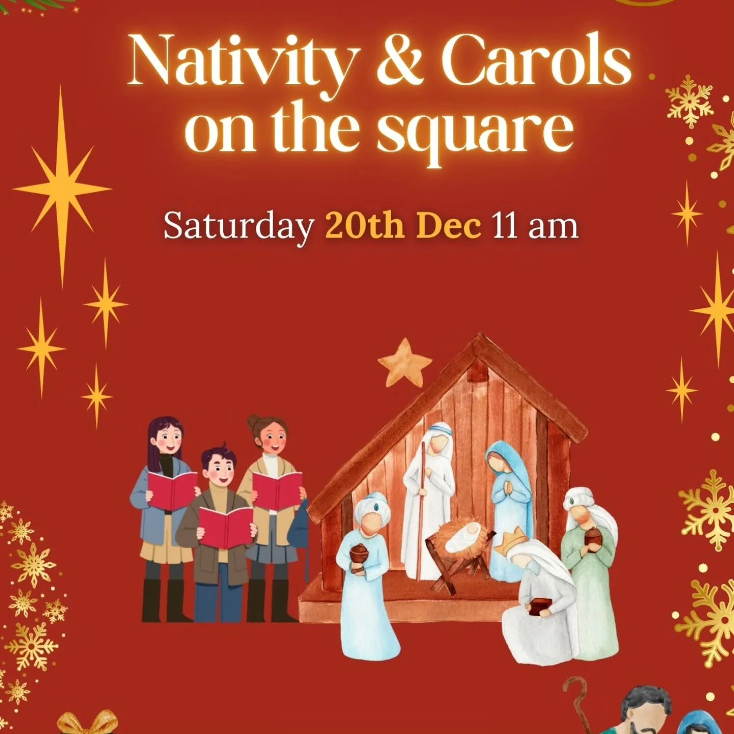 Join us for a fun popup Nativity performance on Saturday morning 20th Dec at Holy Trinity Hounslow