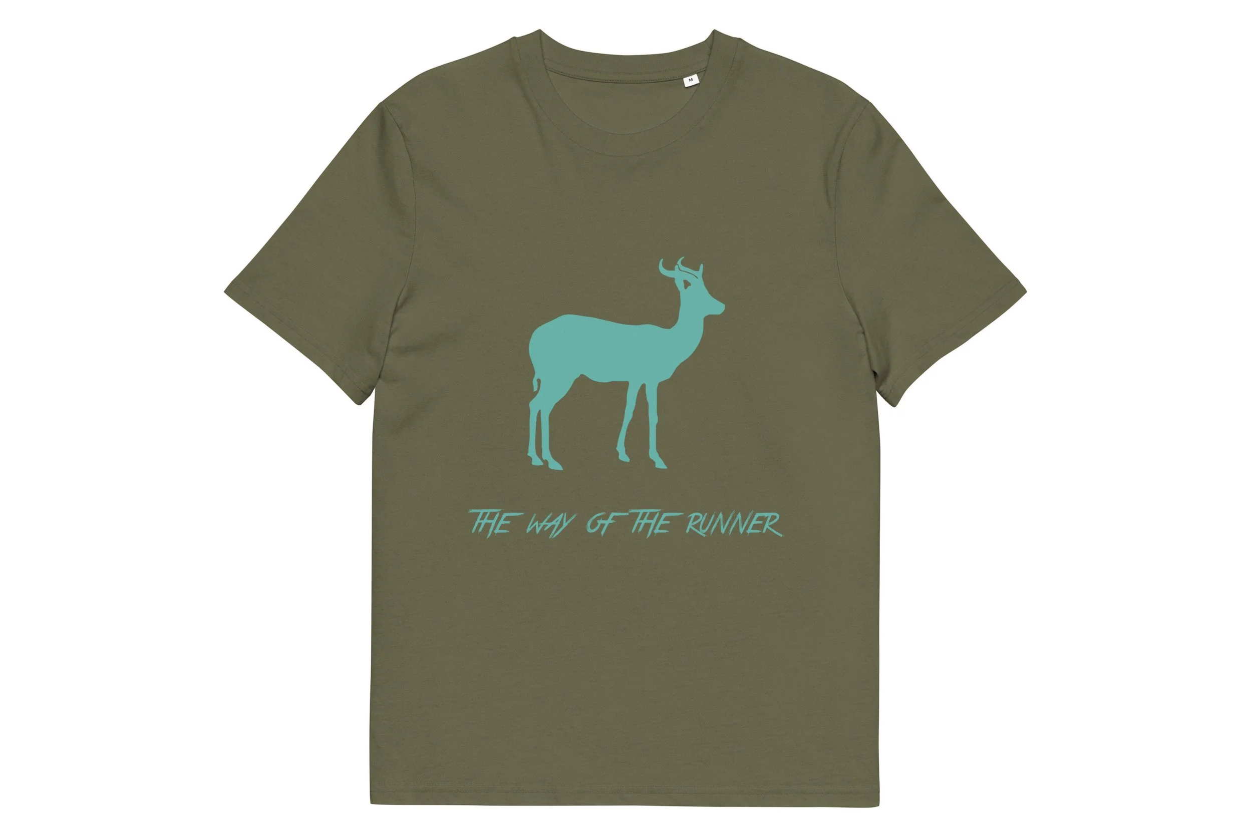 unisex organic cotton t-shirt in khaki green