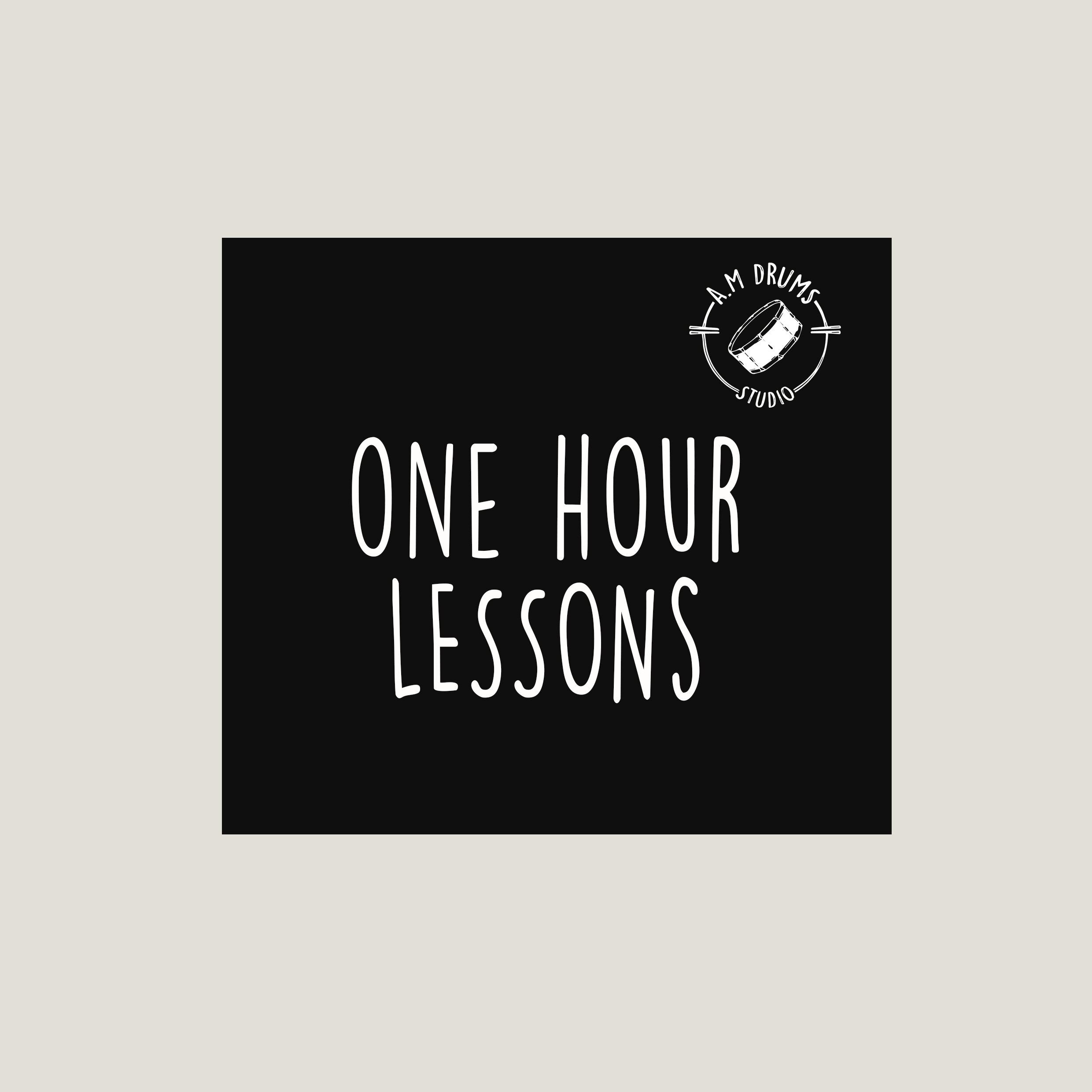ONE HOUR DRUM LESSONS