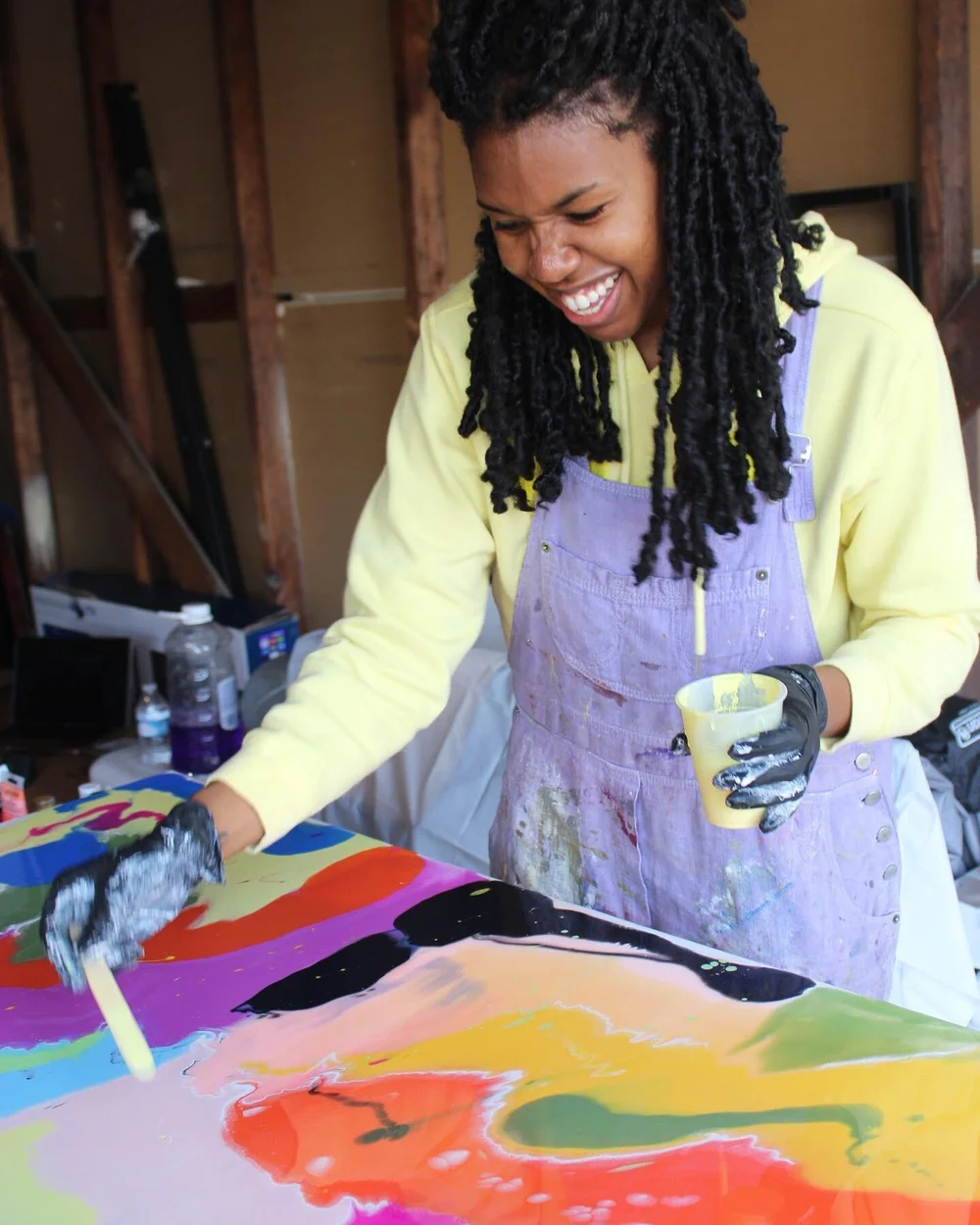 Jordan at her studio, February 2021 &mdash; Back in February I had the honor of capturing and catching up with my good sis @jalexstyled_it after a year of not seeing each other. 

Over quarantine she began expanding her artistry through new mediums. 