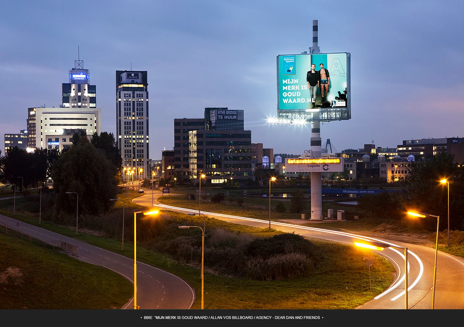 BBEI CAMPAIGN WITH ALLAN VOS ON LED BILLBOARD BY ROTTERDAM (BRIENENOORDBURG A16)