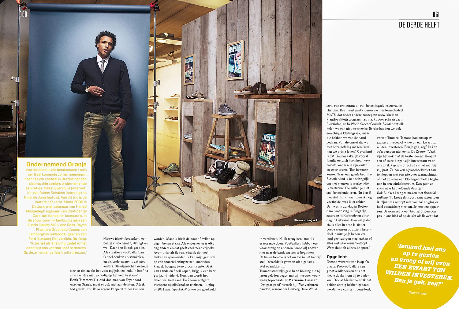 PIERRE VAN HOOLJDONK - EX FOOTBALLERS FOR QUOTE MAGAZINE