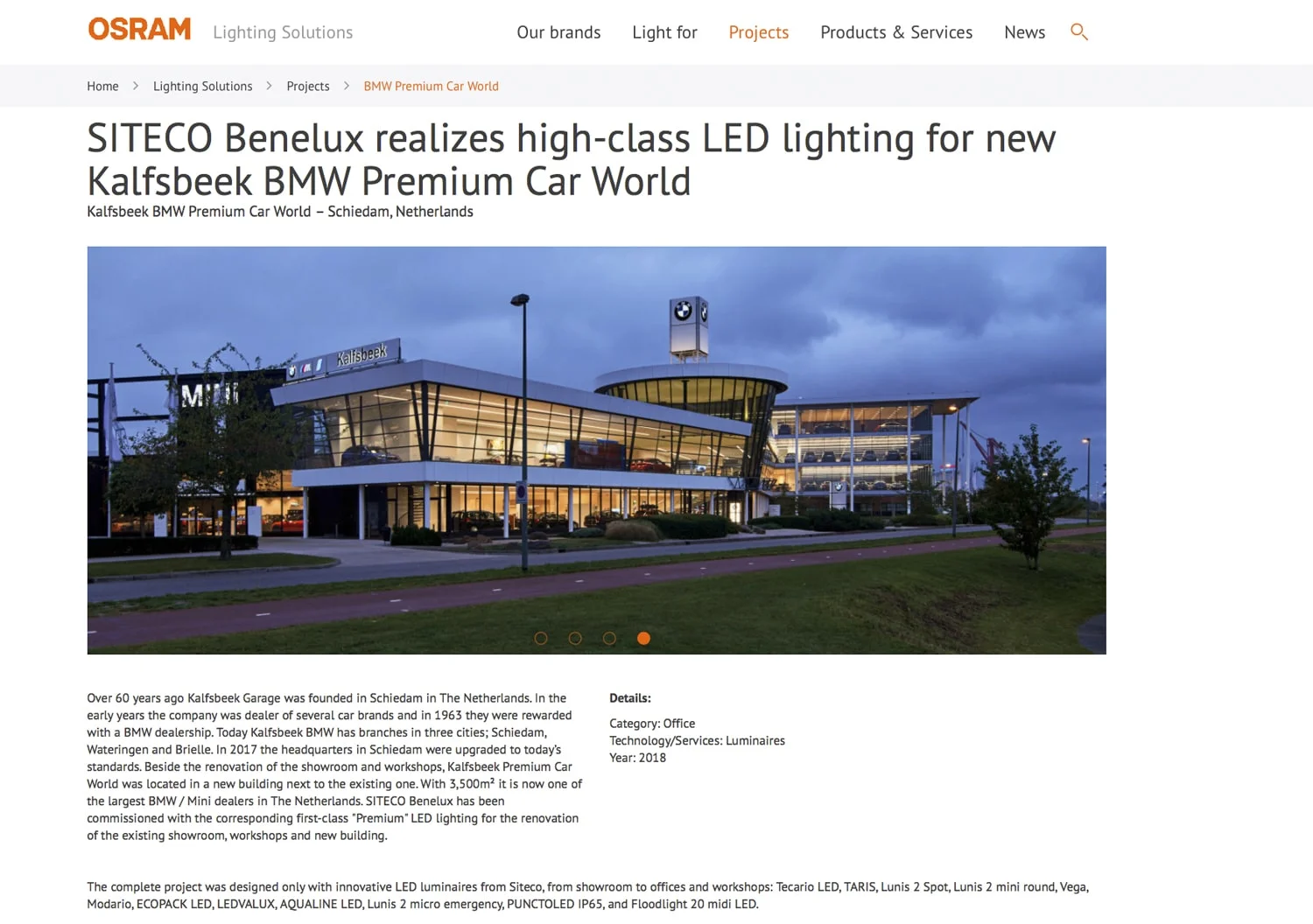 OSRAM, "PREMIUM" LED LIGHTING for the  BMW / MINI DEALERSHIPs
