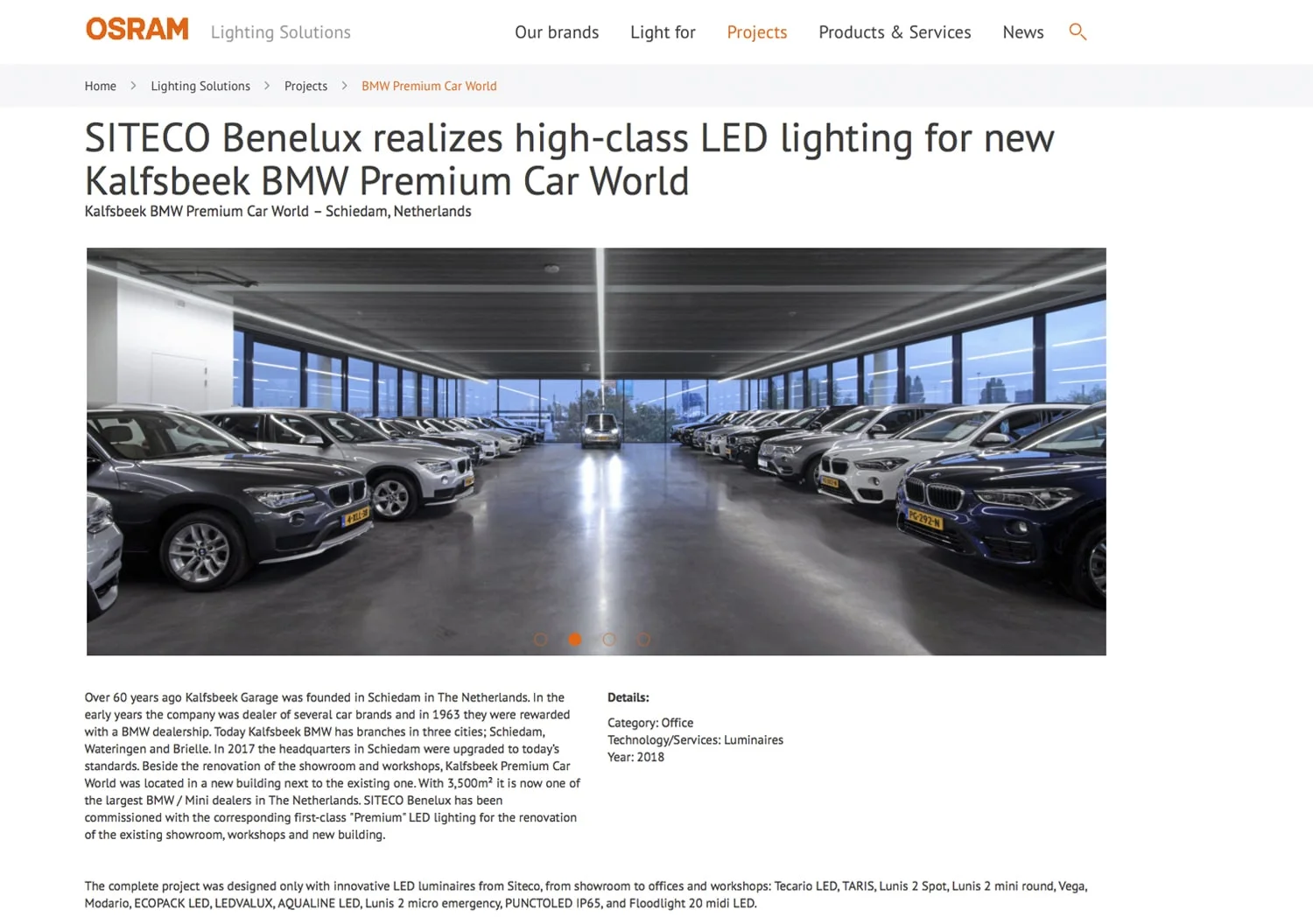 OSRAM, "PREMIUM" LED LIGHTING for the  BMW / MINI DEALERSHIPs