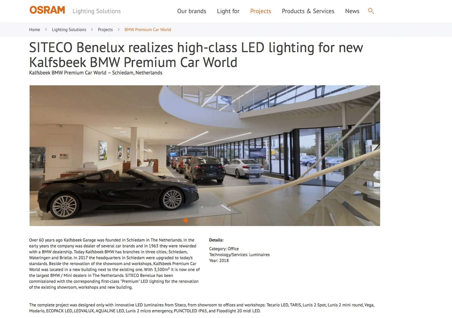 OSRAM, "PREMIUM" LED LIGHTING for the  BMW / MINI DEALERSHIPs