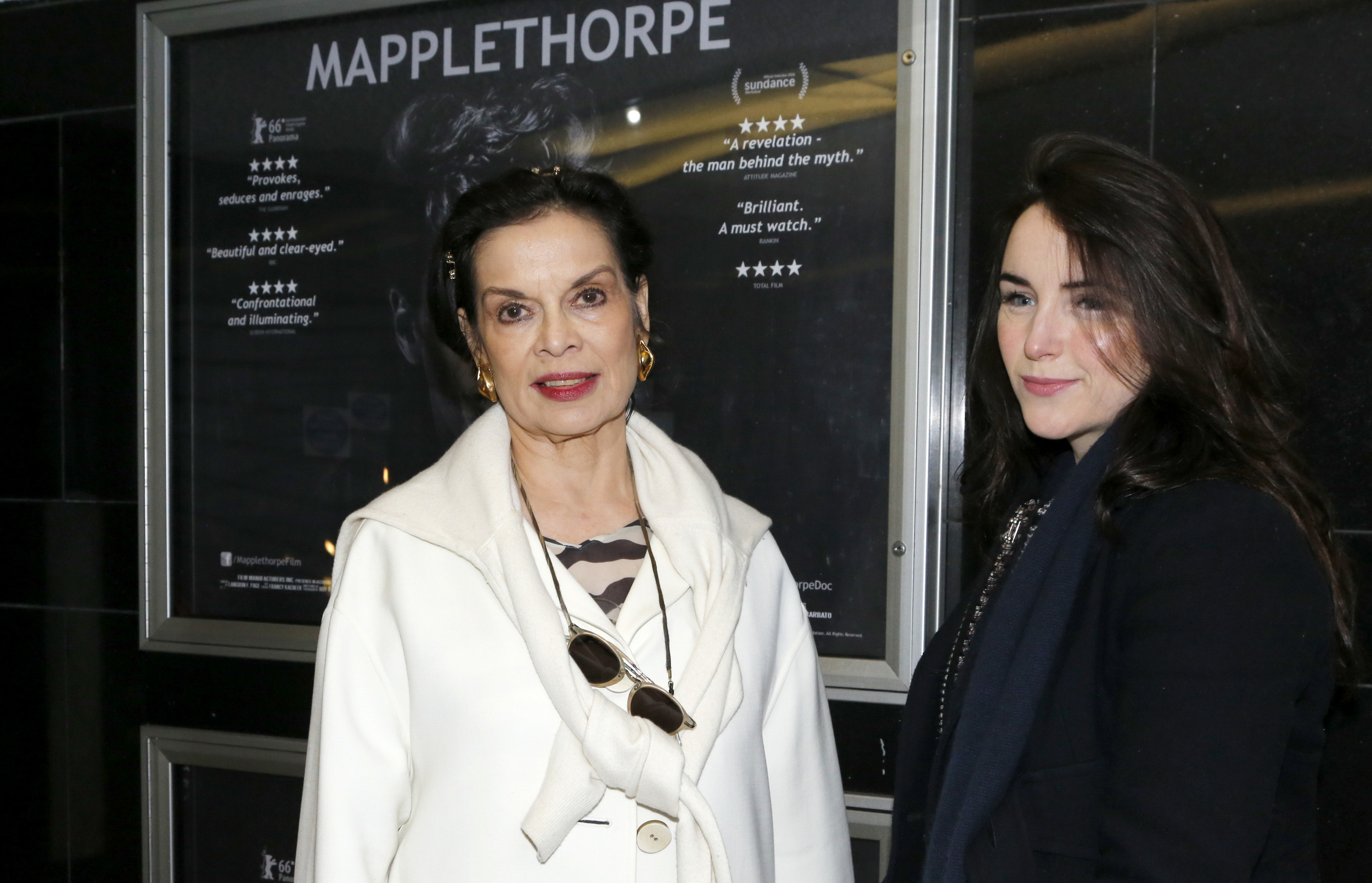 Bianca Jagger and Fiona McGovern