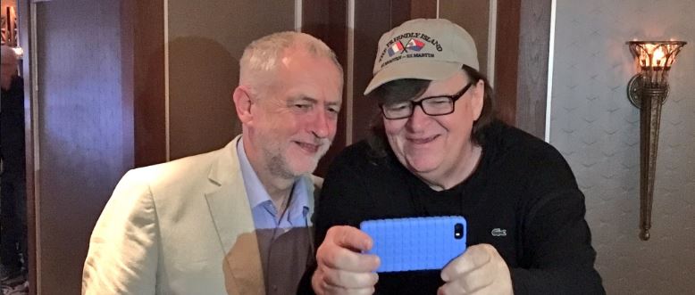 Michael also met Jeremy Corbyn and couldn't resist a seflie