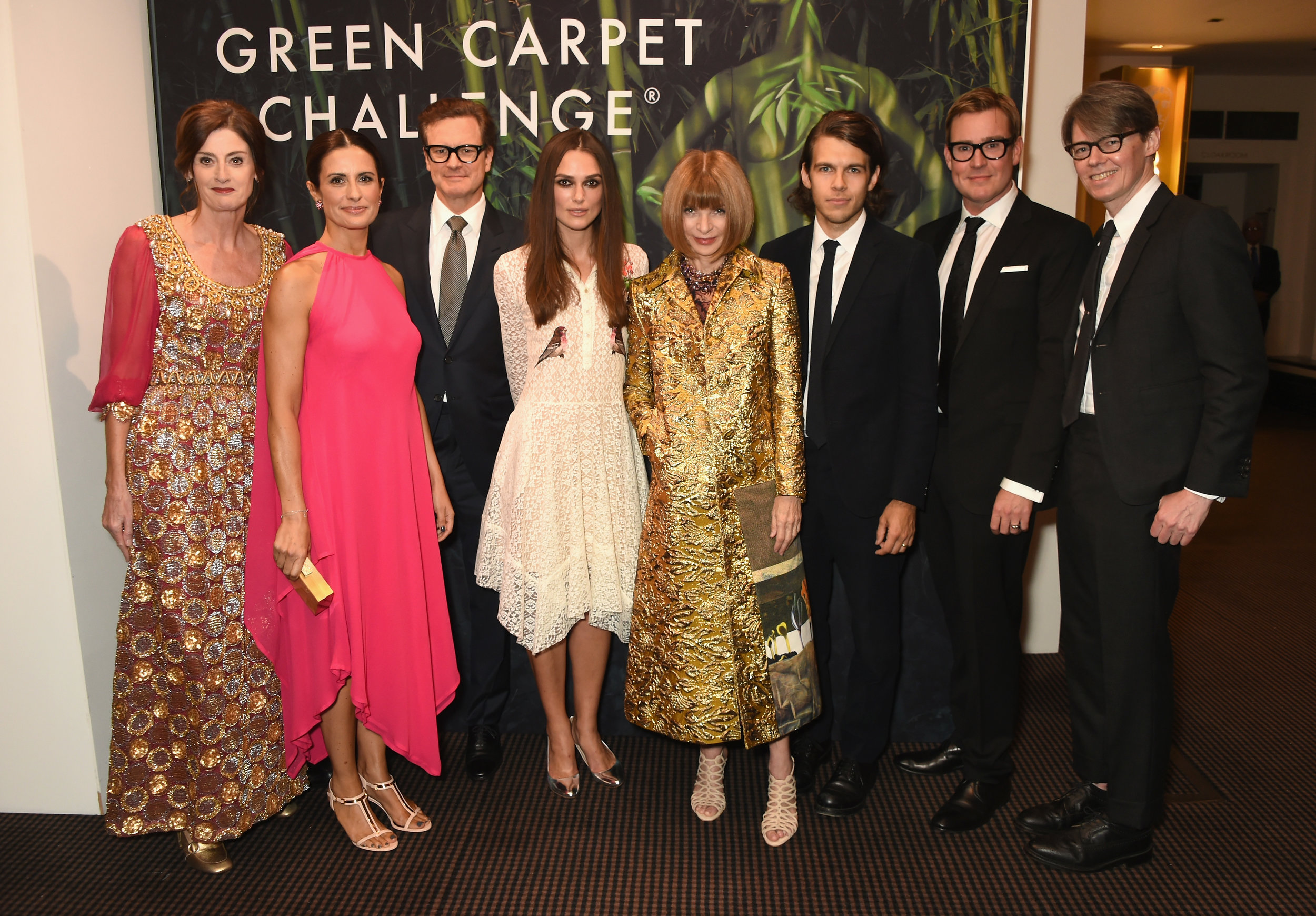 Amanda Berry, Livia Firth, Colin Firth, Keira Knightley, Anna Wintour, James Righton, William Banks-Blaney and Andrew Bolton
